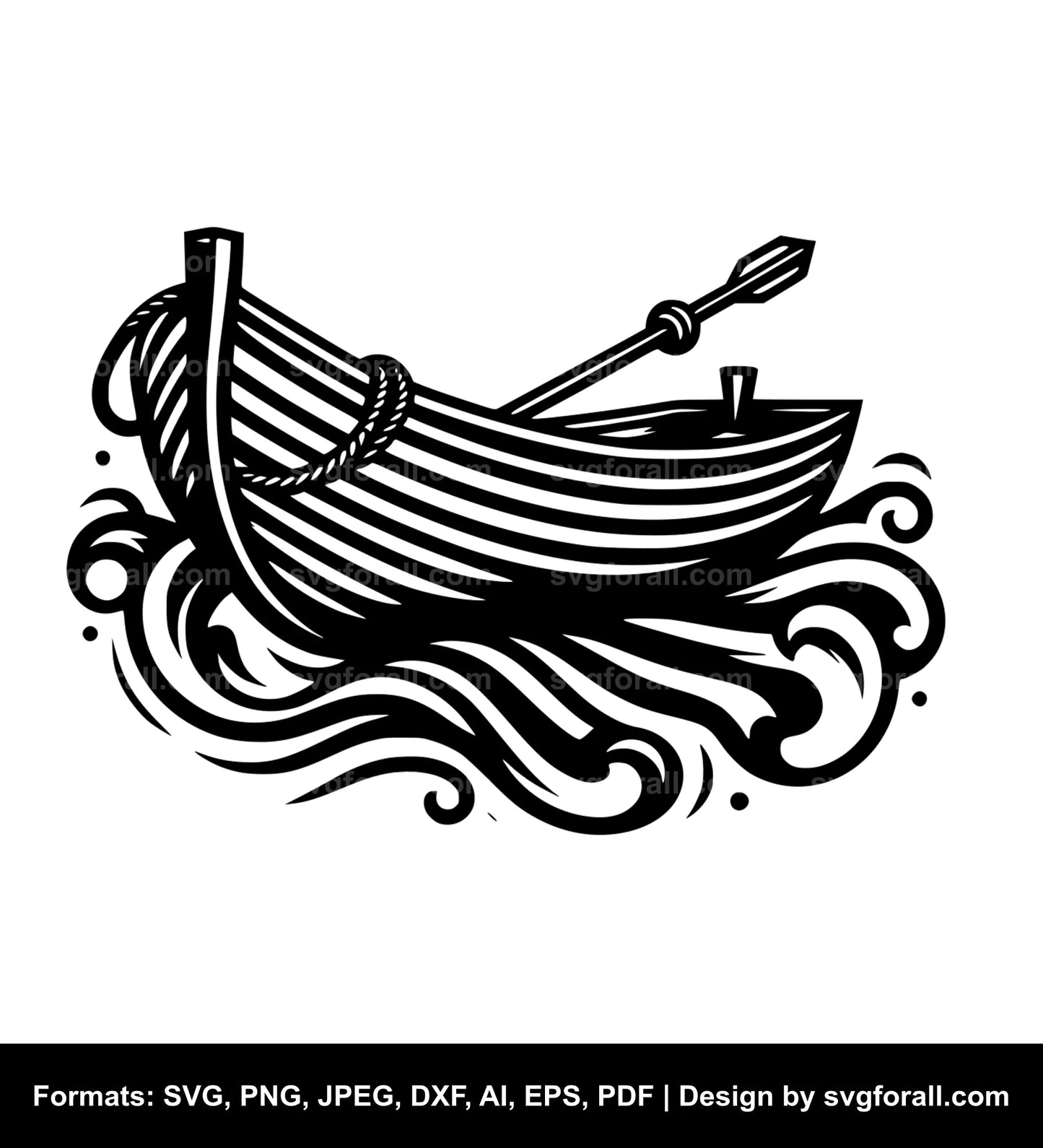 Drift Boat SVG PNG