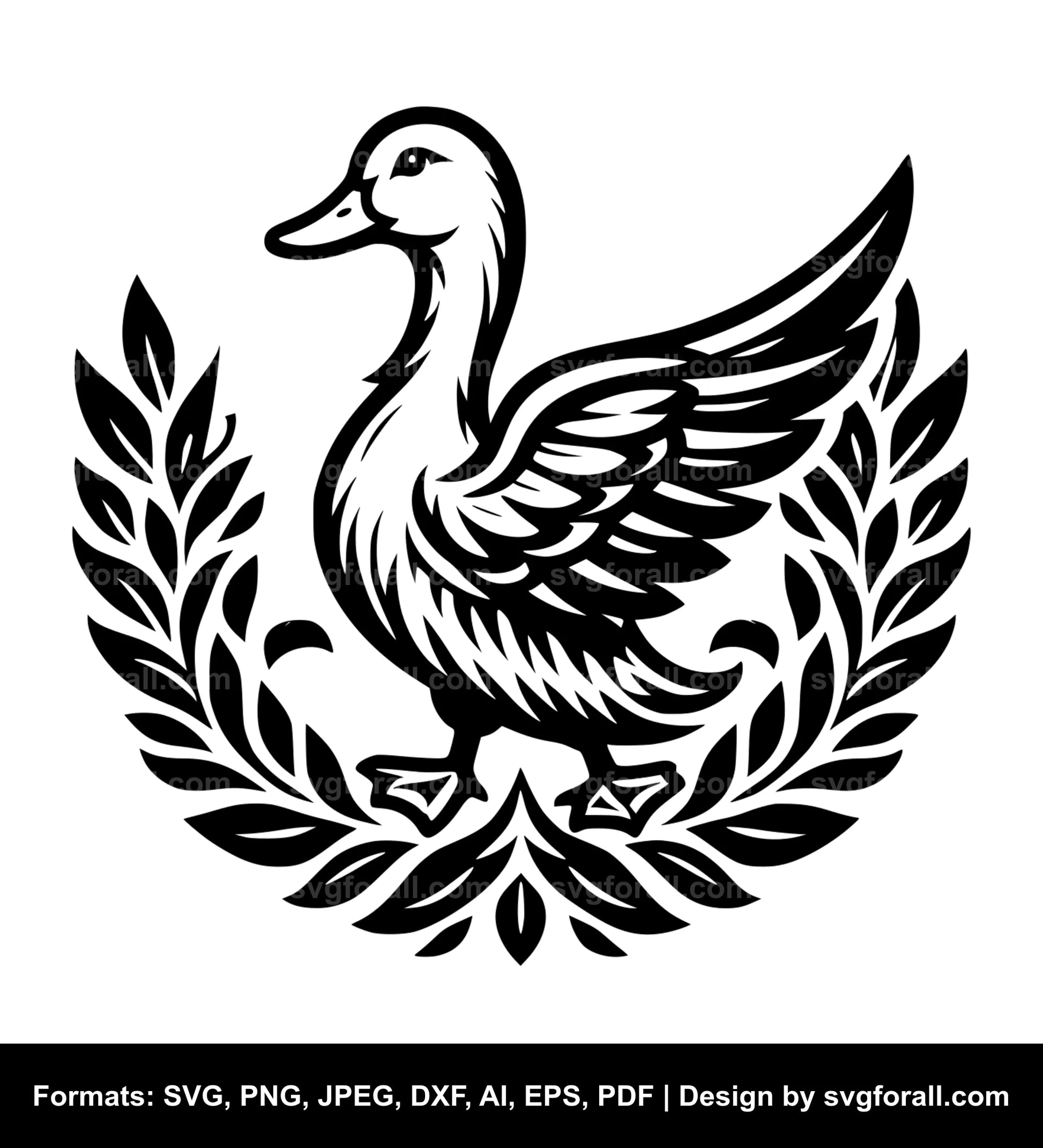 Duck Black SVG