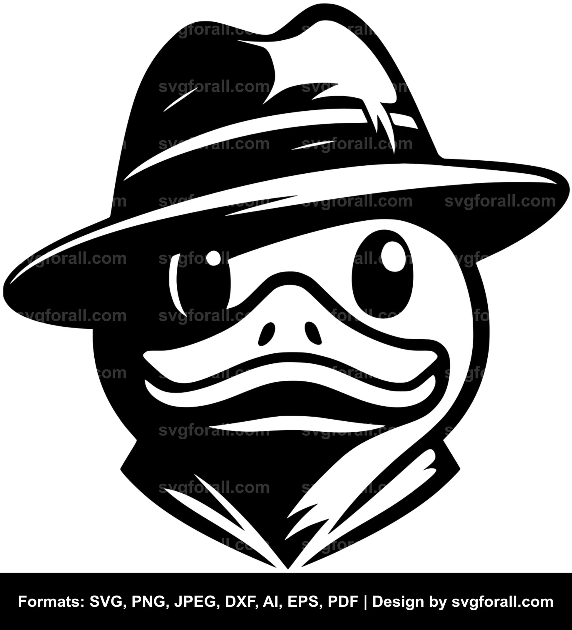 Duck Face SVG Vector