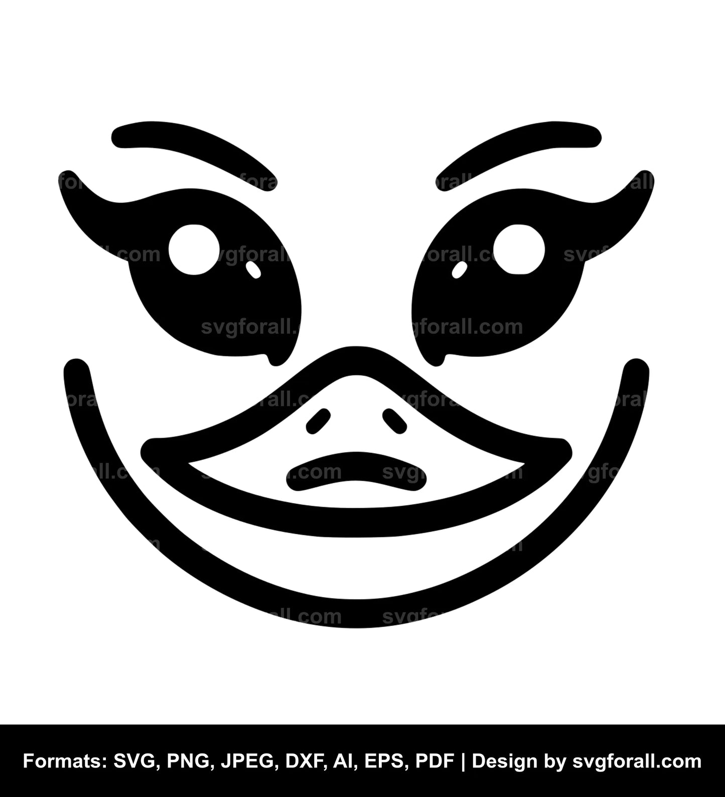 Duck Face Vector SVG