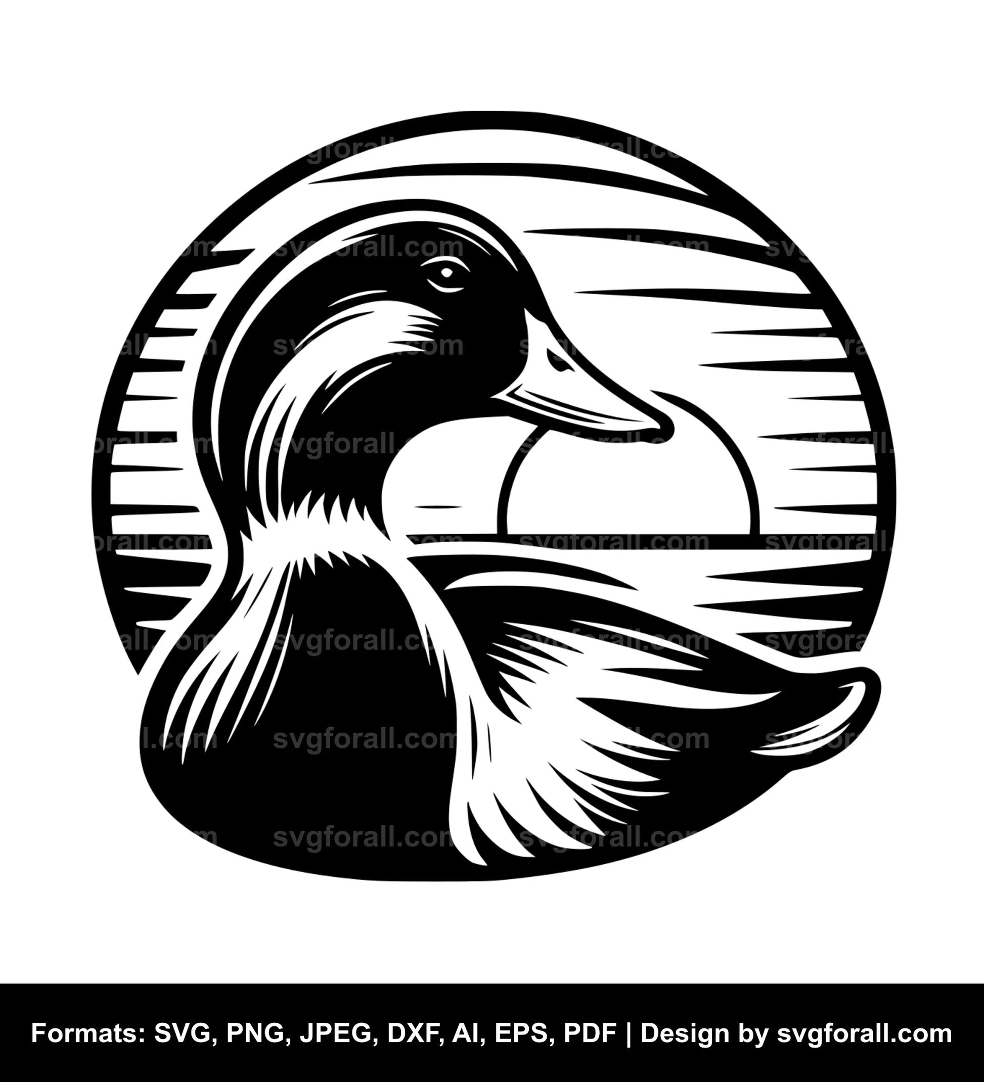 Duck Sunset SVG PNG