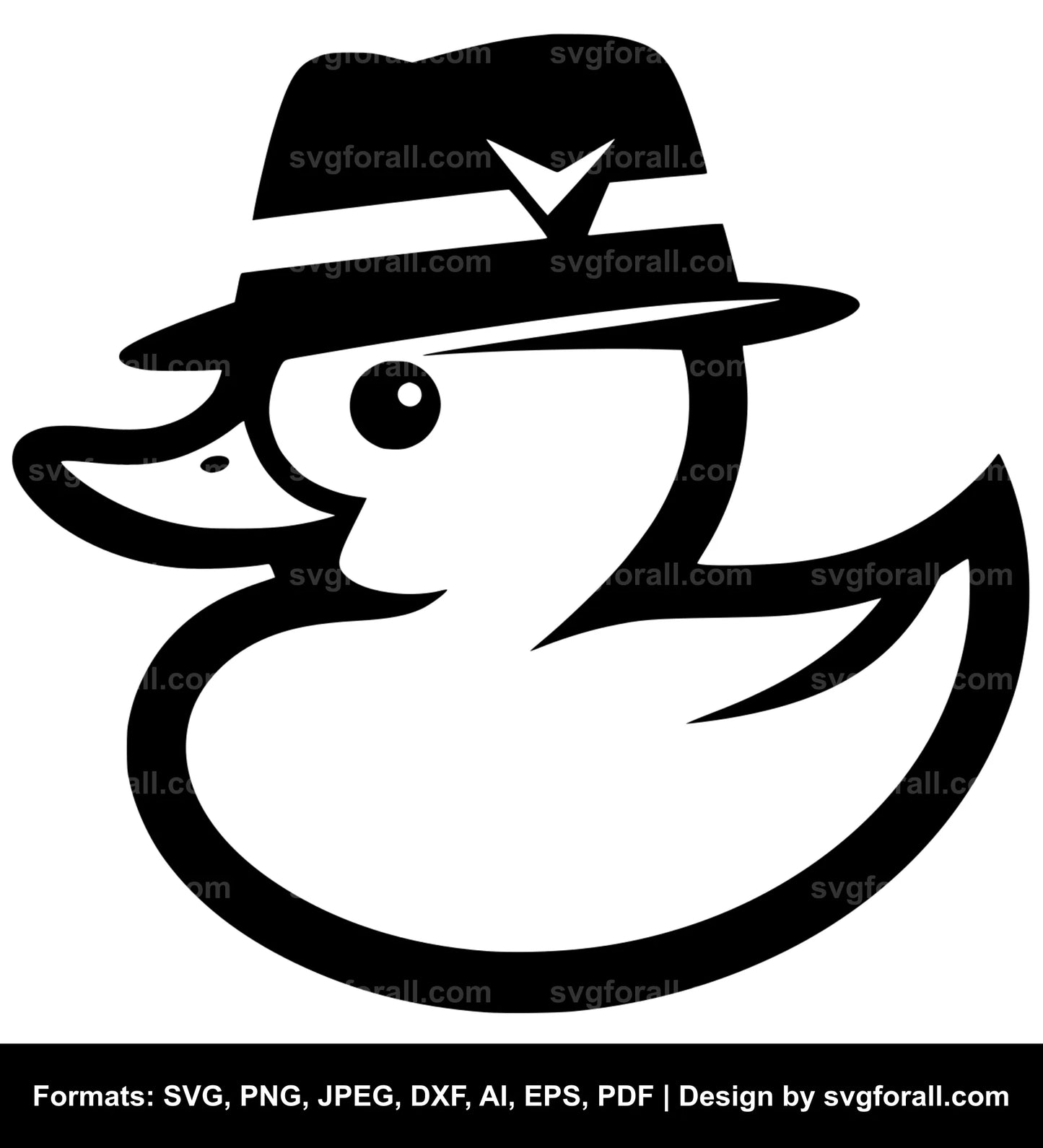 Duck With Hat Cricut SVG