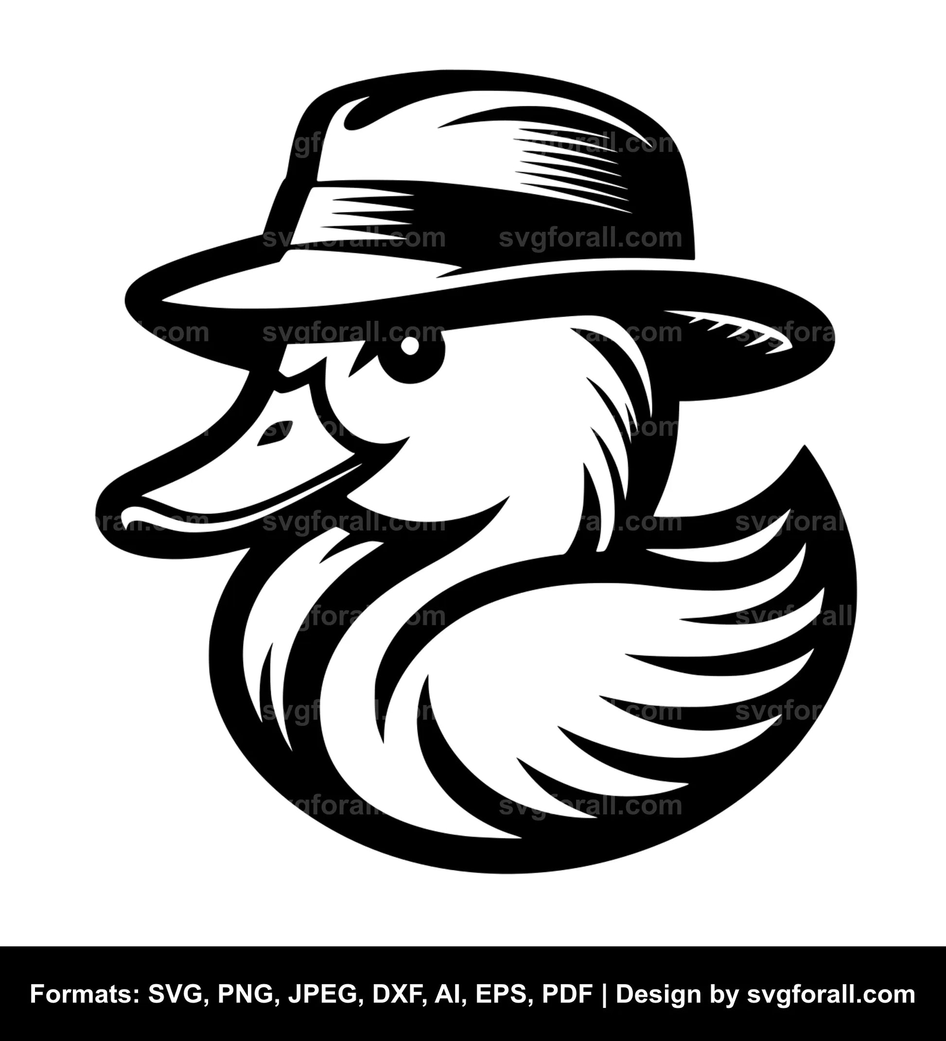 Duck With Hat SVG