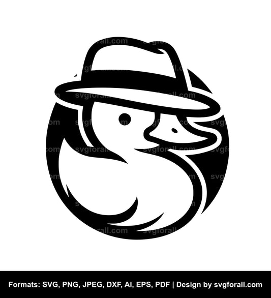 Duck With Hat Vector SVG