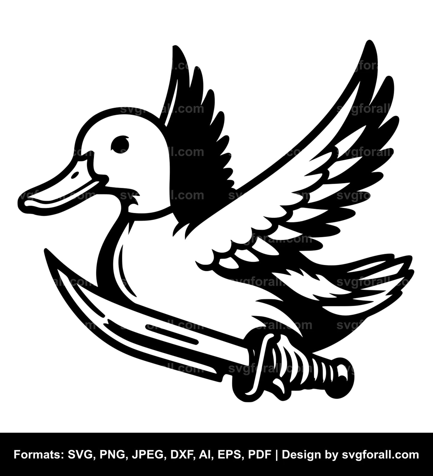 Duck With Knife SVG