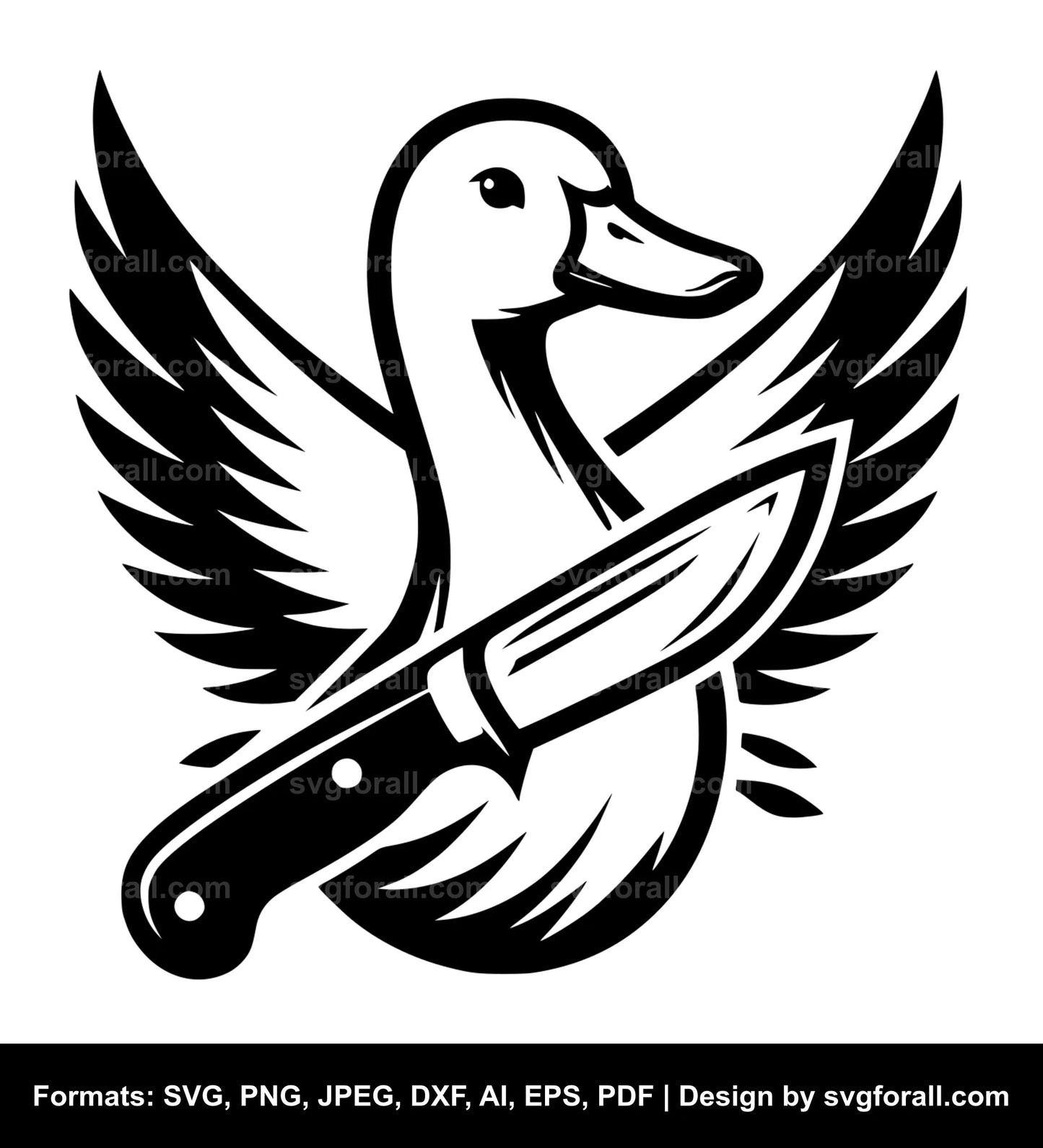 Duck With Knife SVG PNG