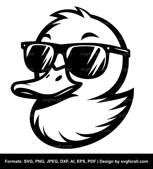 Duck With Sunglasses SVG