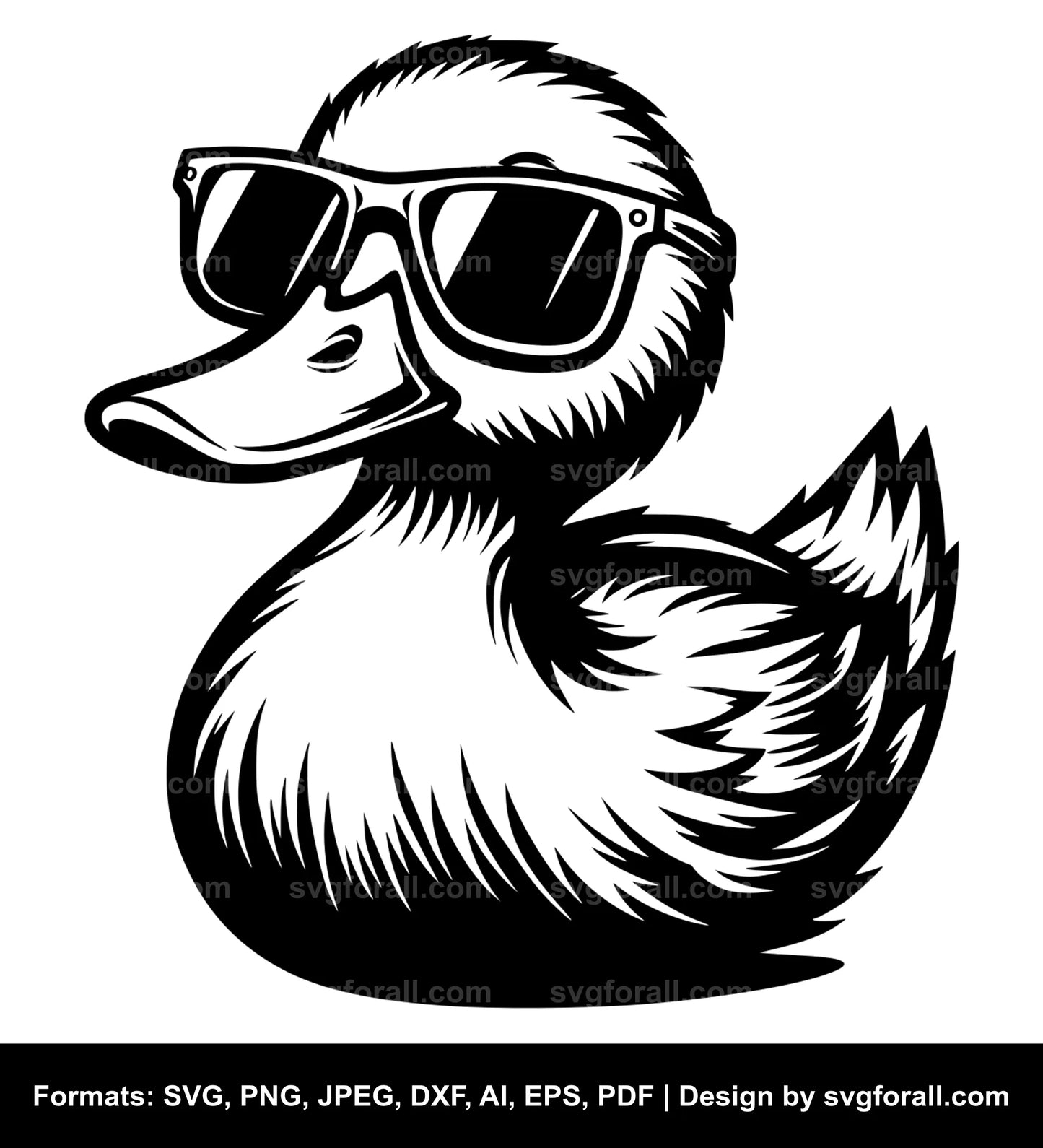 Duck With Sunglasses SVG PNG