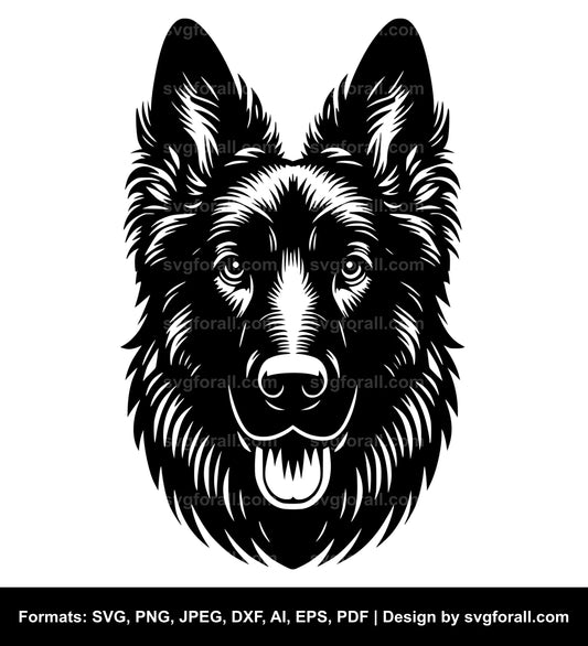 Dutch Shepherd Dog Black SVG