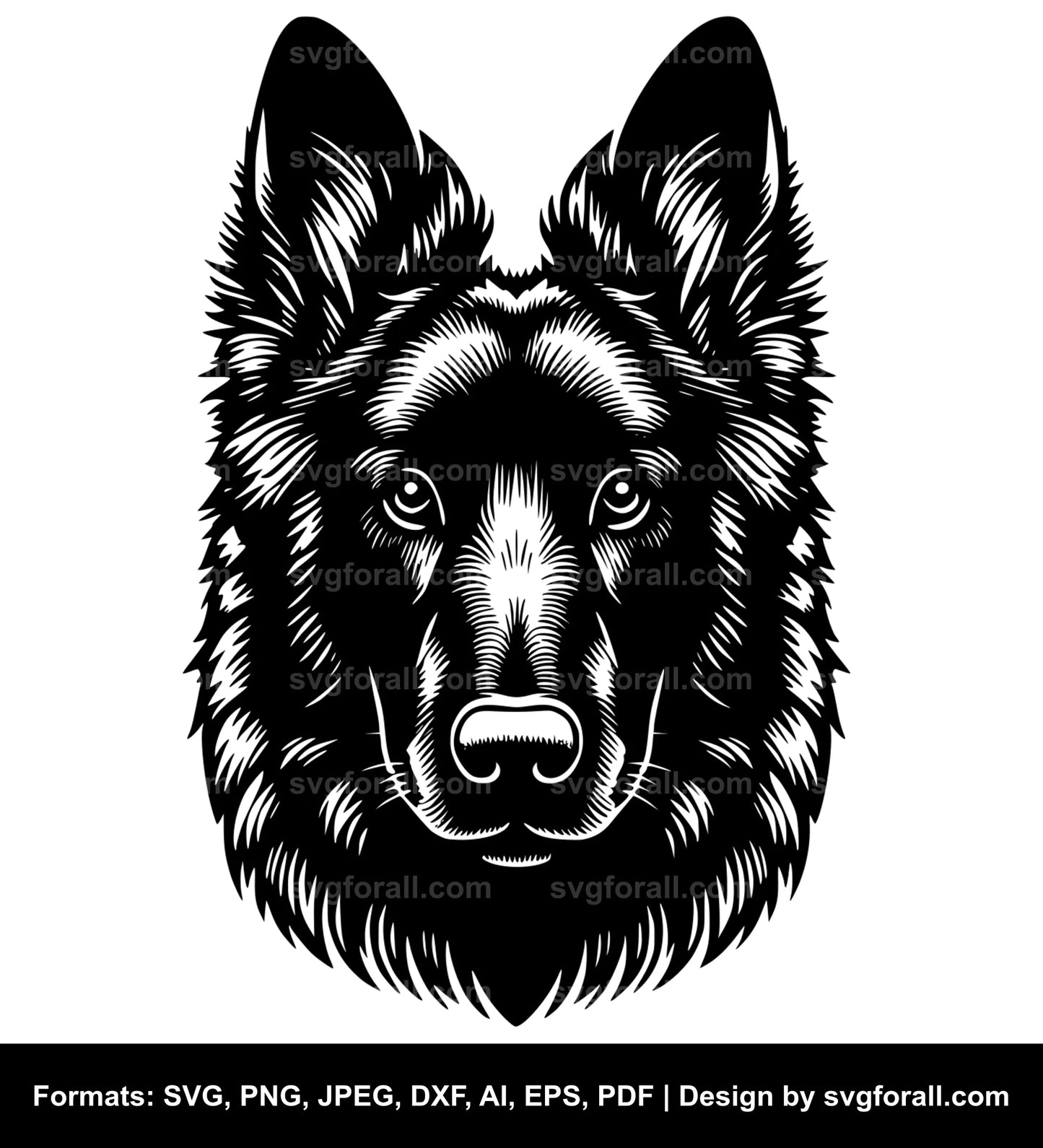 Dutch Shepherd Dog SVG Vector