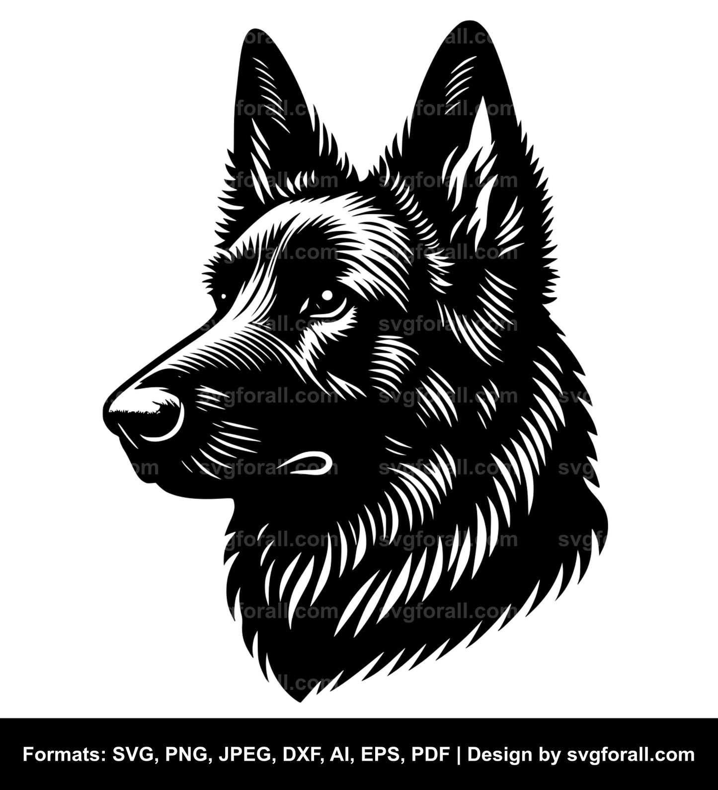 Dutch Shepherd Dog Vector SVG