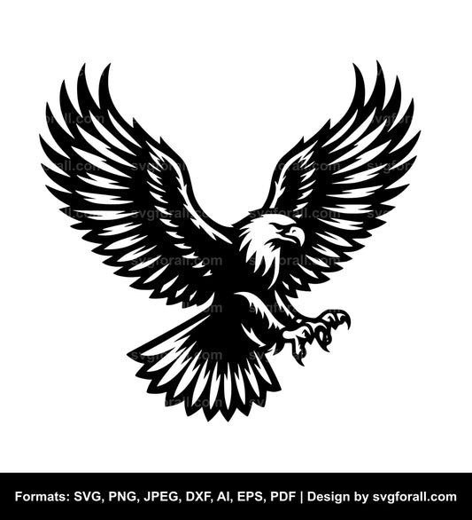 Eagle Landing SVG PNG