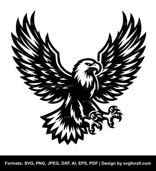 Eagle Landing SVG Vector