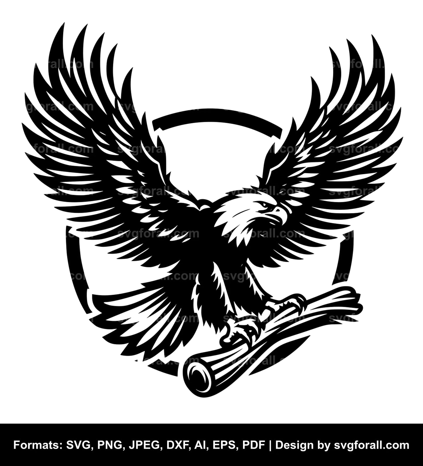 Eagle Landing Vector SVG