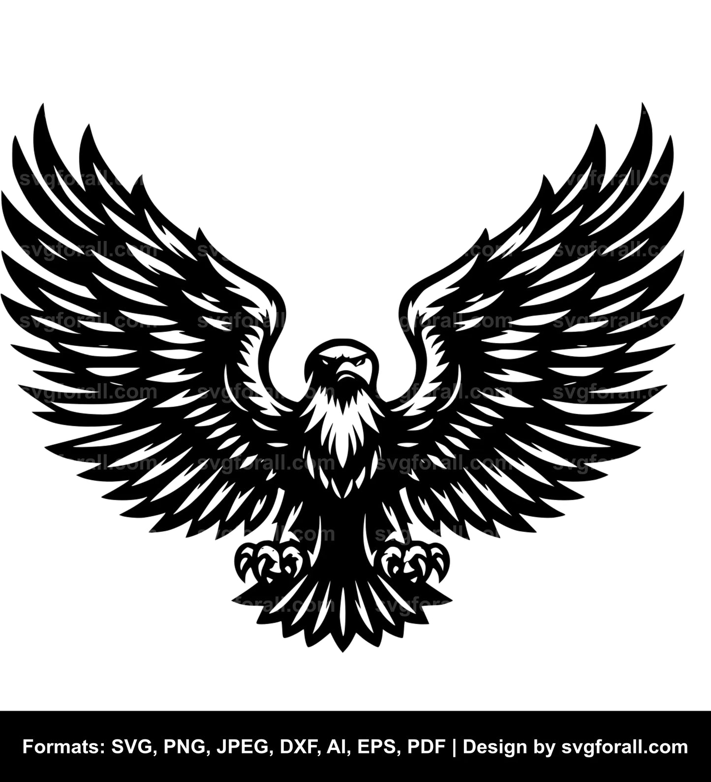 Eagle Wings Black SVG