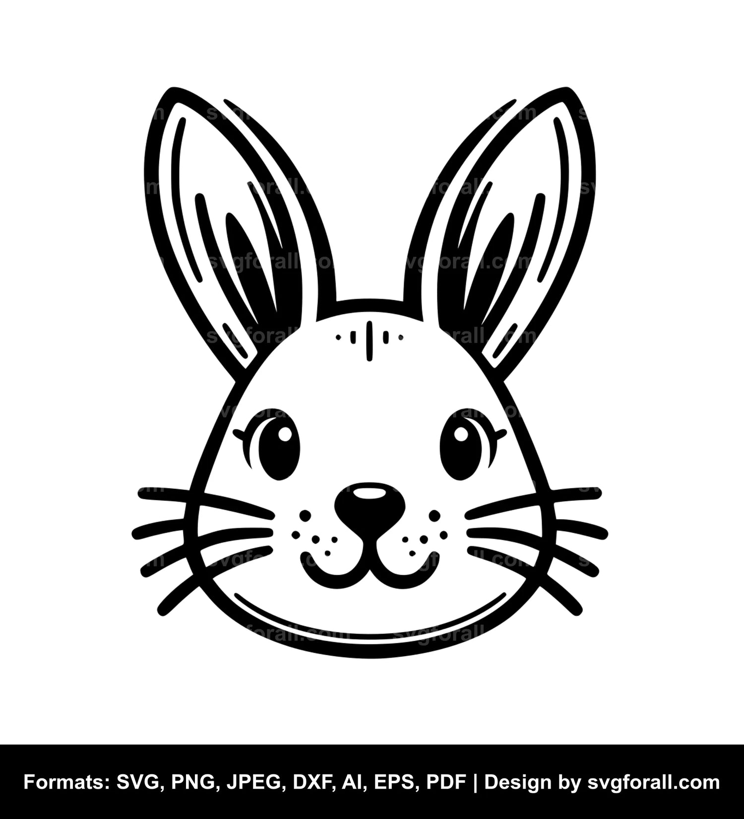 Easter Bunny Face Cricut SVG