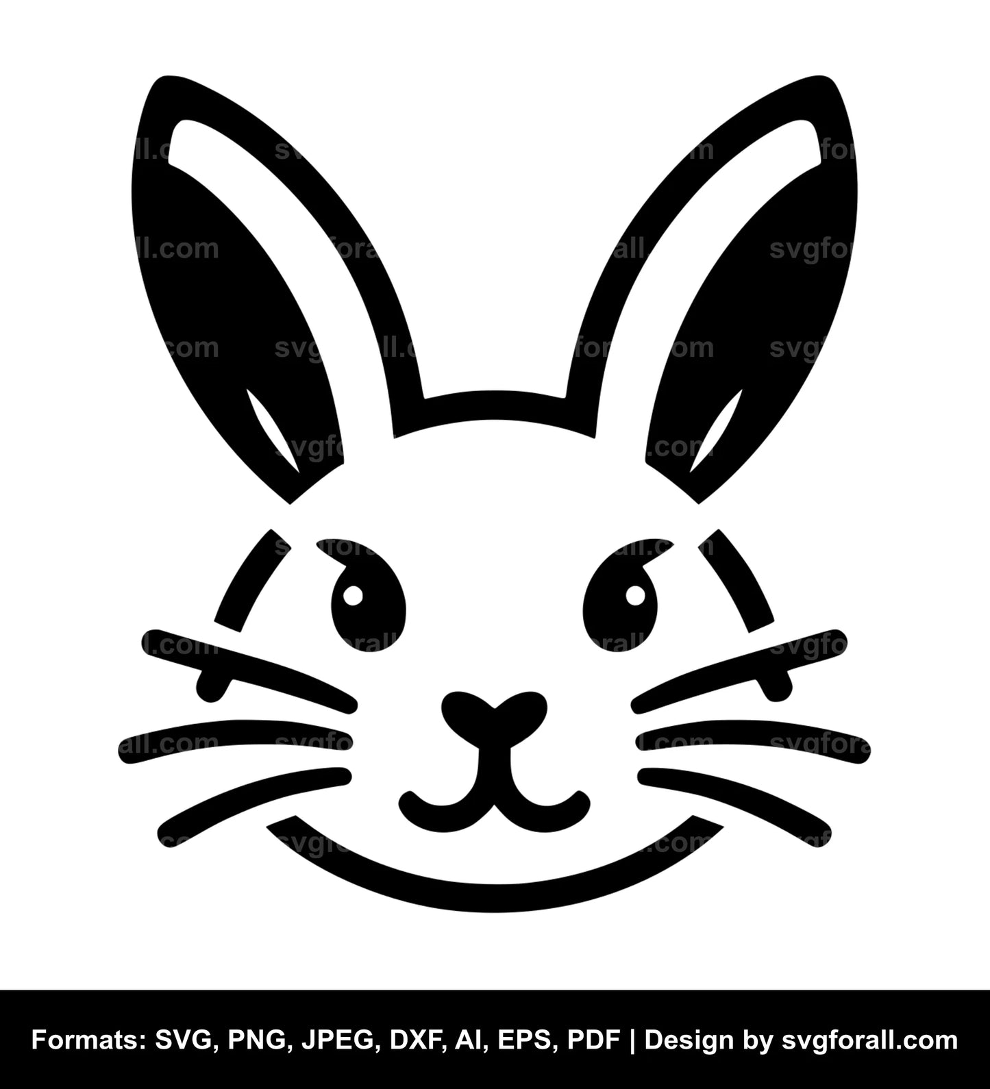 Easter Bunny Face SVG File