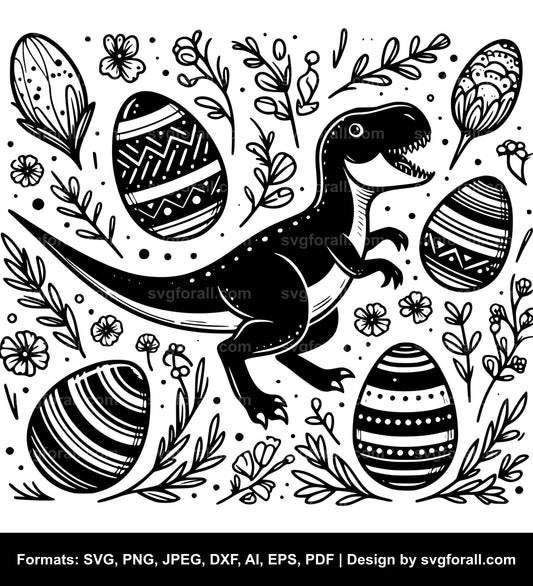 Easter Dinosaur Clipart SVG