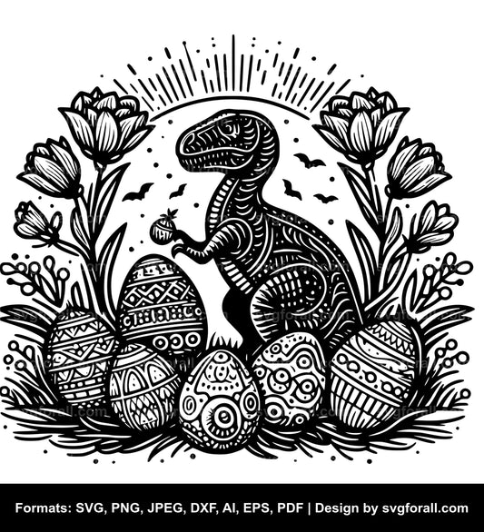 Easter Dinosaur SVG Clip Art