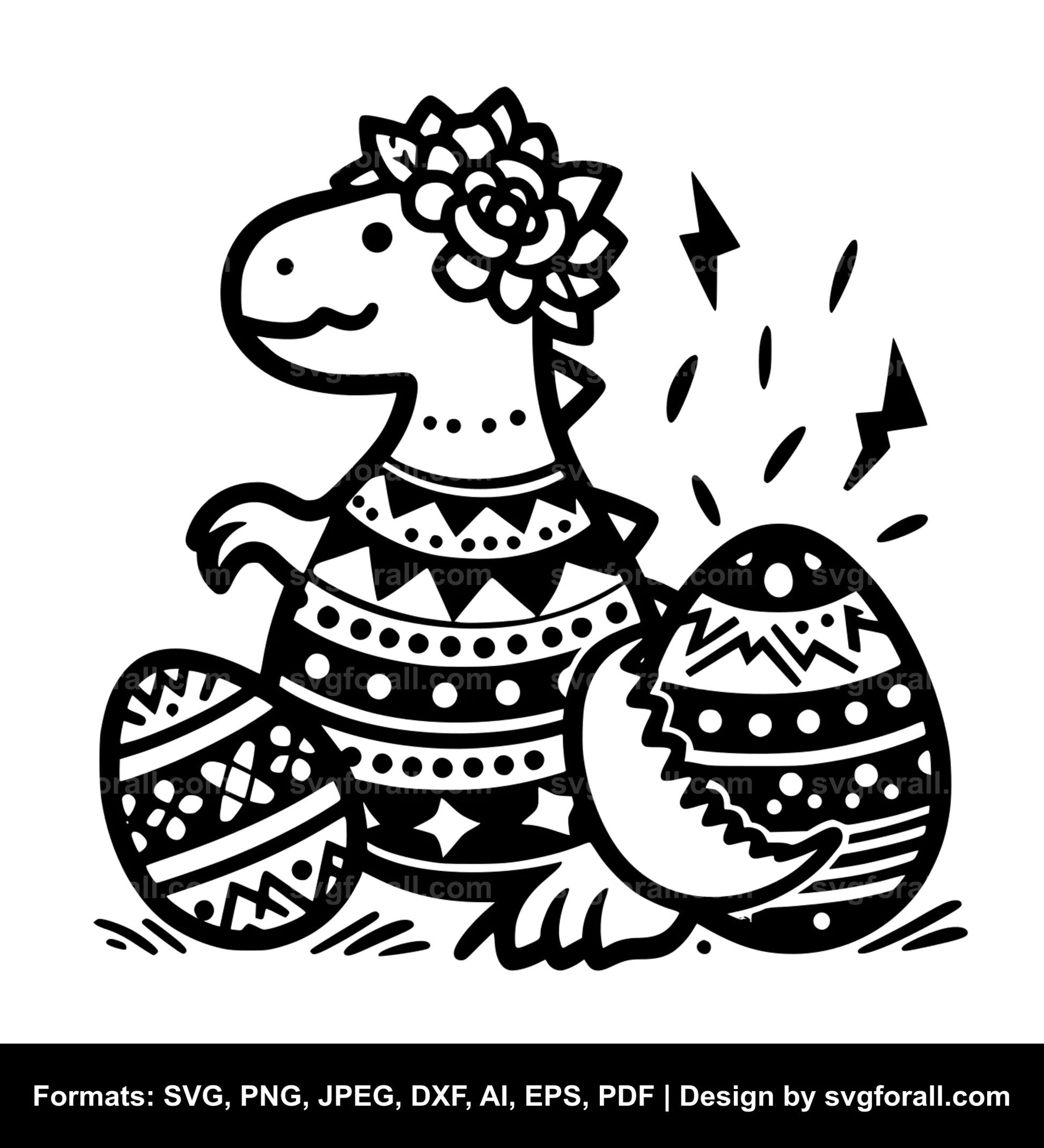 Easter Dinosaur SVG Design