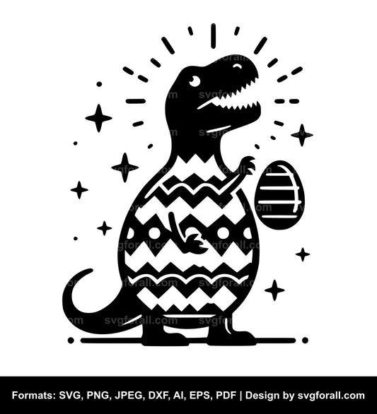 Easter Dinosaur SVG PNG Image