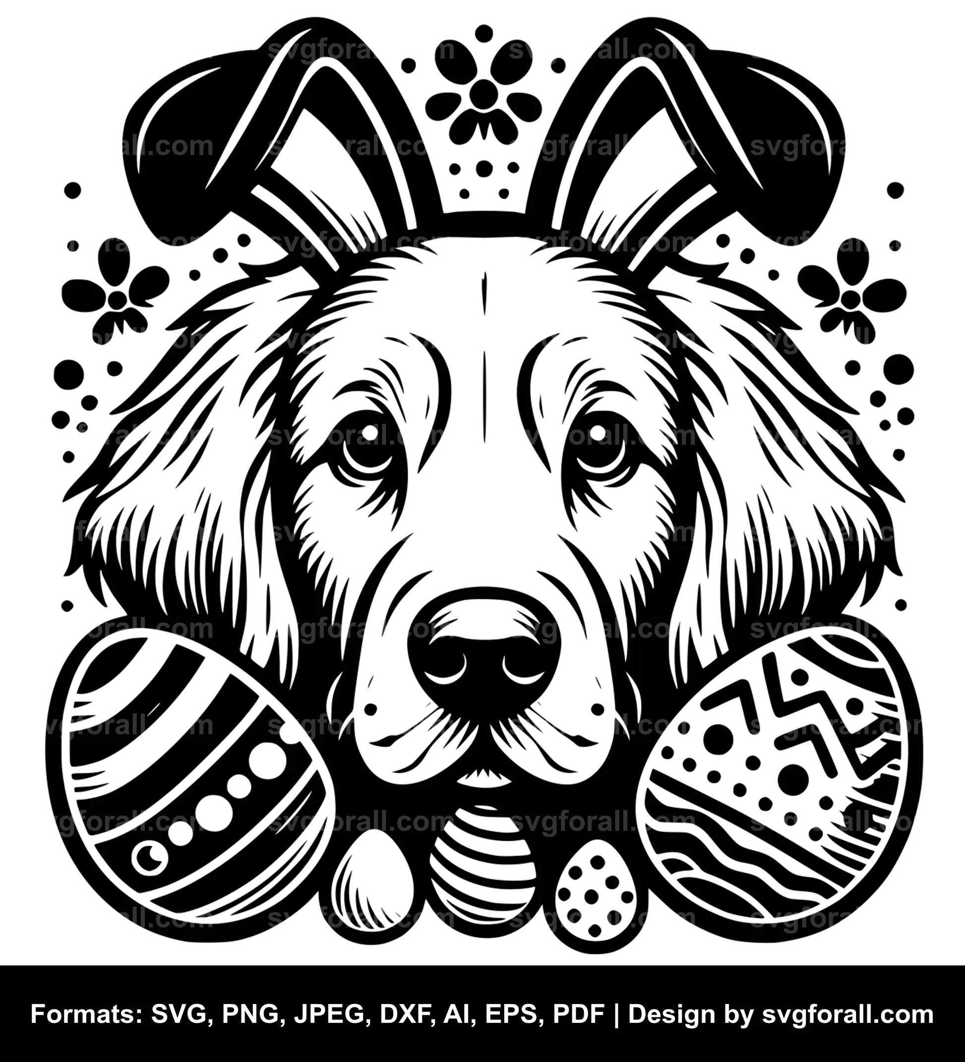 Easter Dog SVG Design