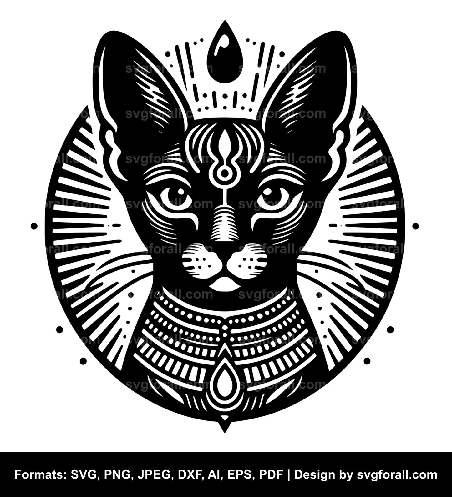 Egyptian Cat SVG Clipart