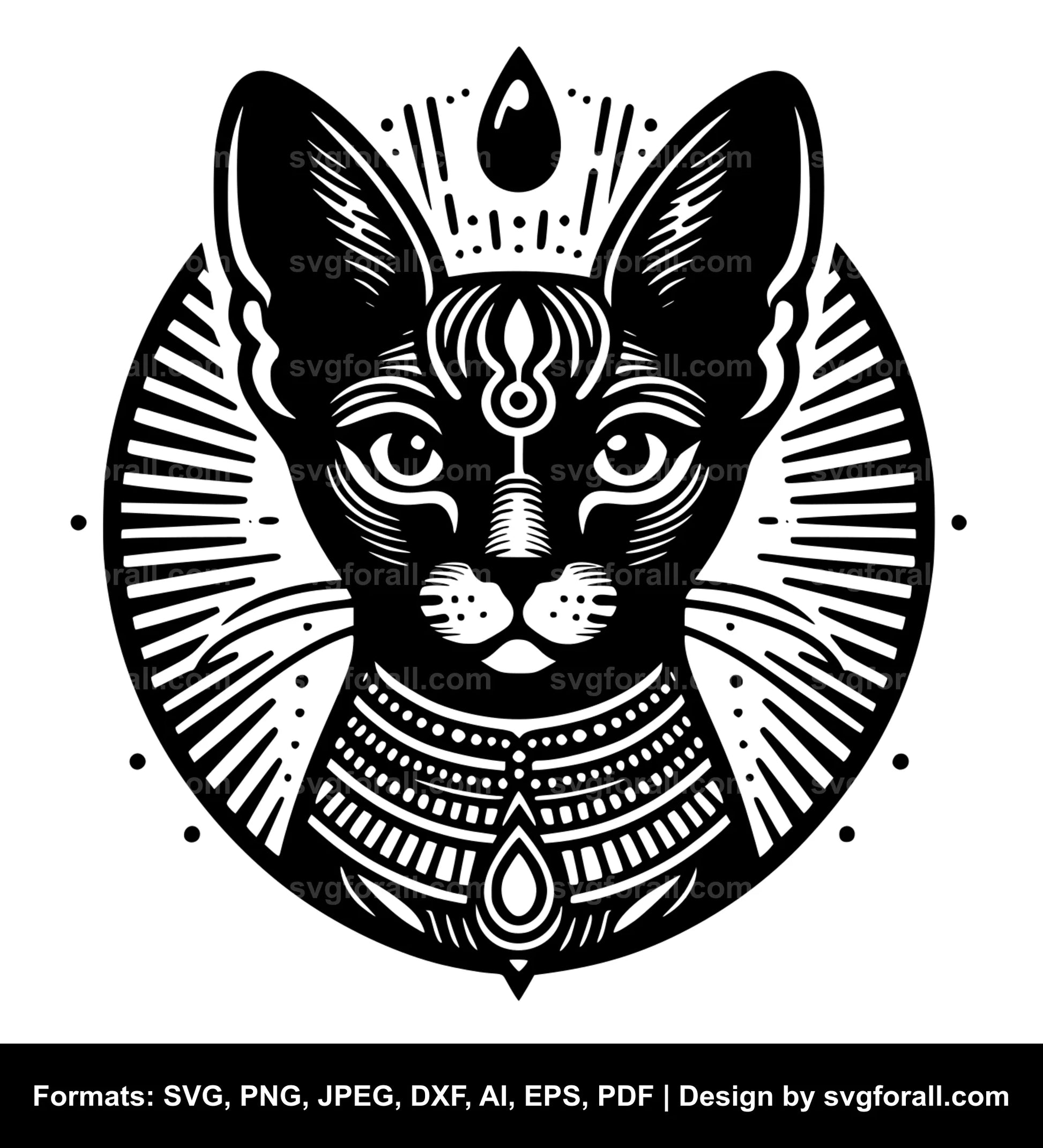 Egyptian Cat SVG Clipart