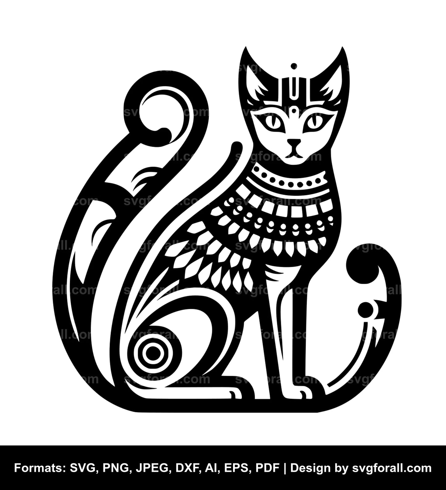 Egyptian Cat Vector SVG