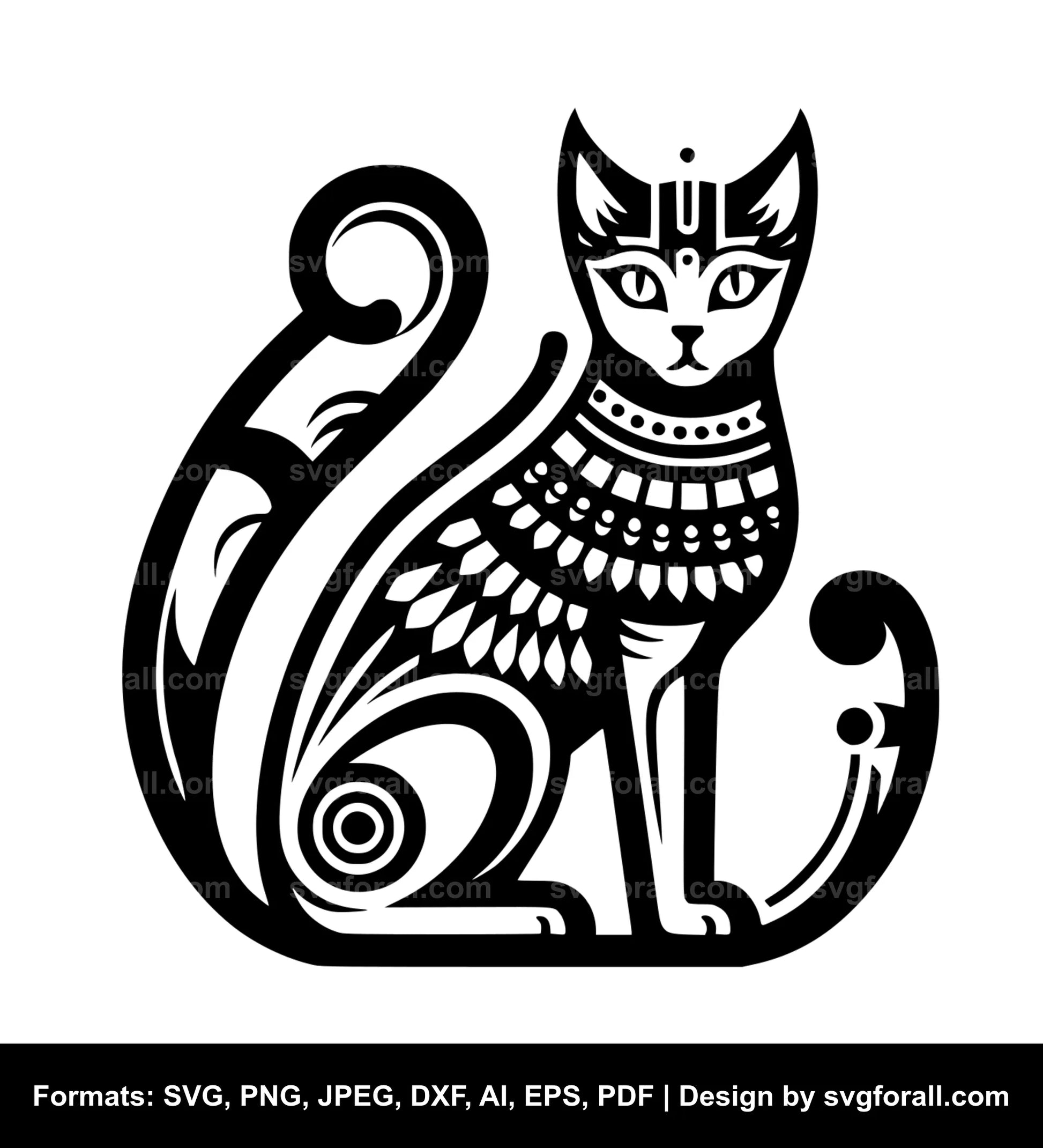 Egyptian Cat Vector SVG