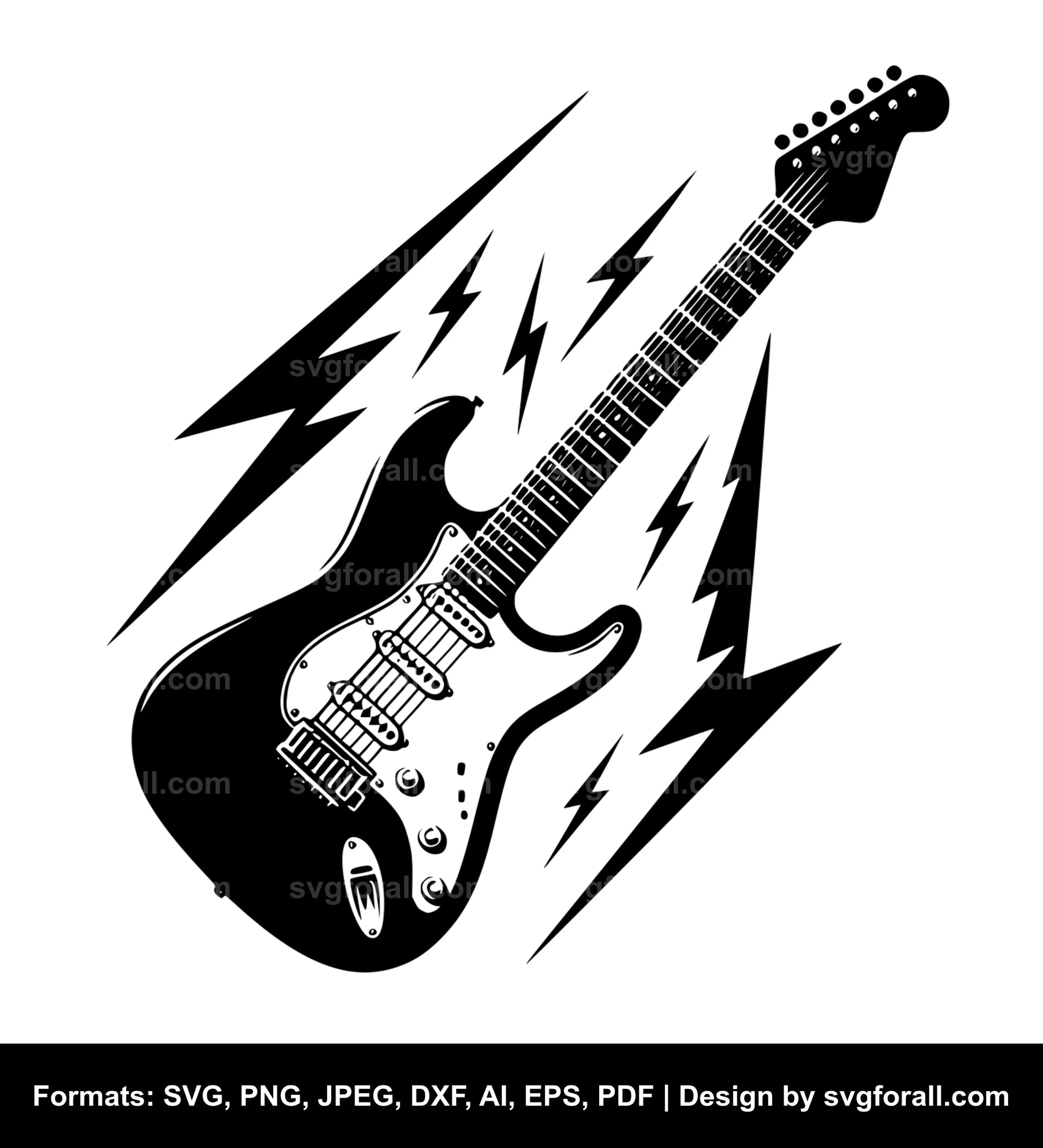 Electric Guitar Cricut SVG