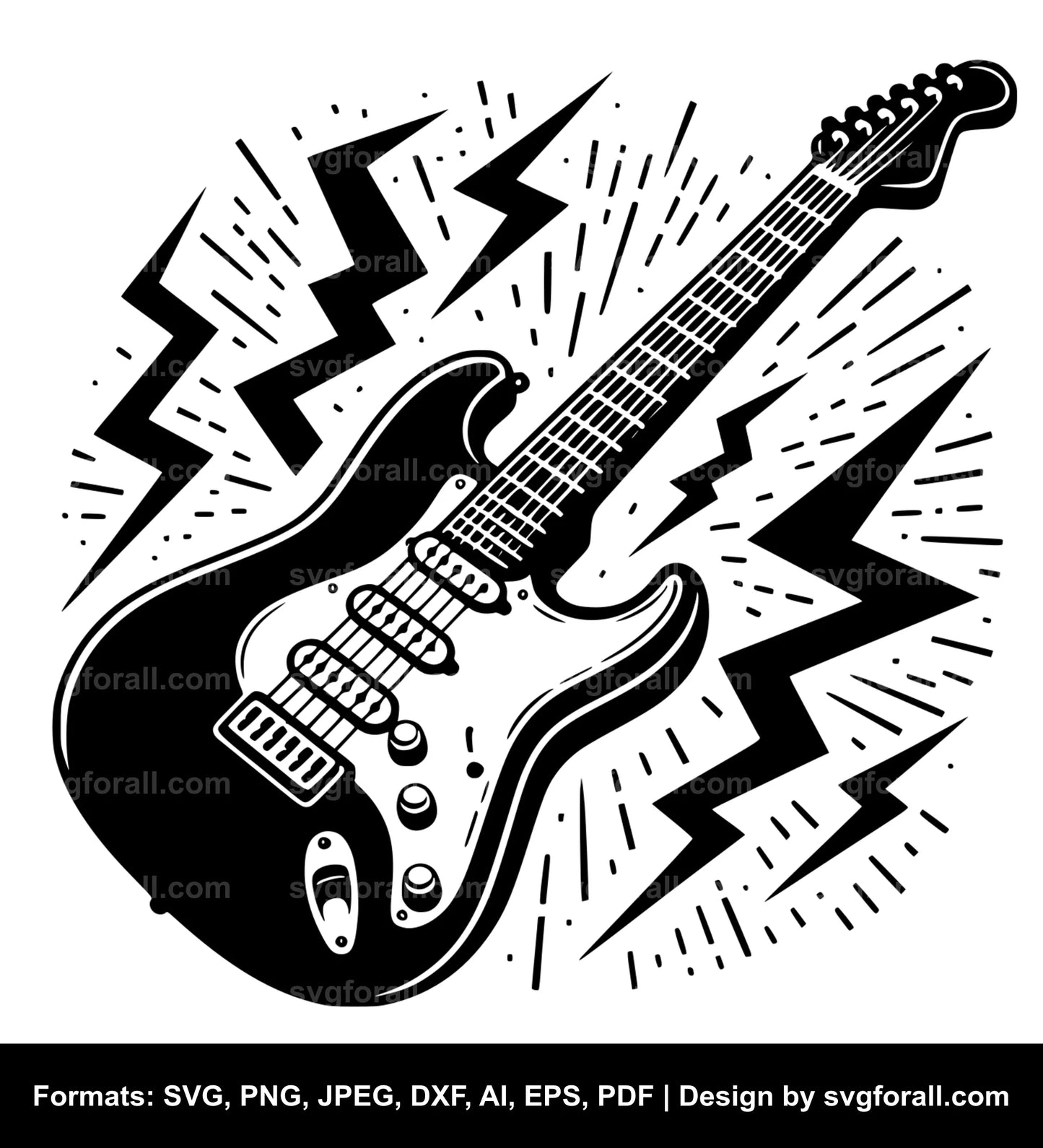 Electric Guitar SVG File