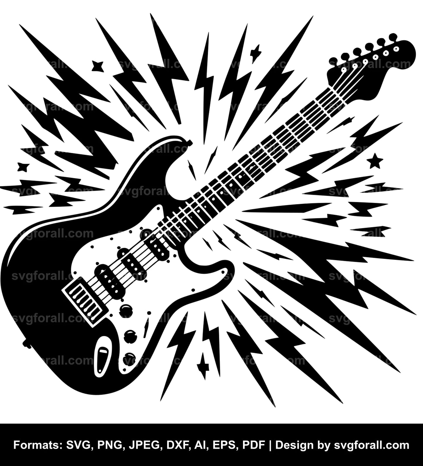 Electric Guitar SVG PNG