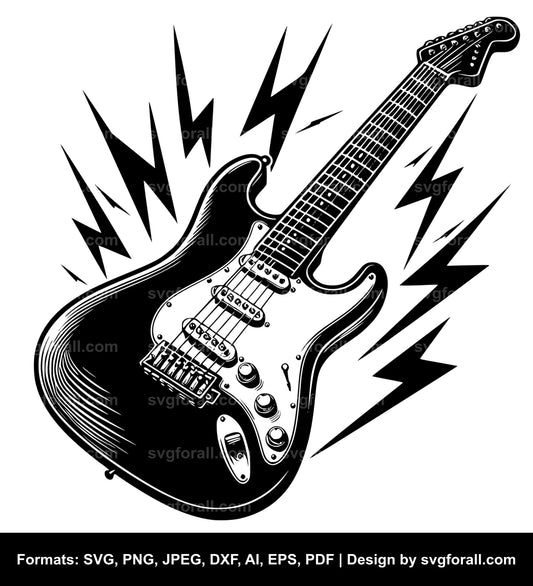 Electric Guitar SVG Vector