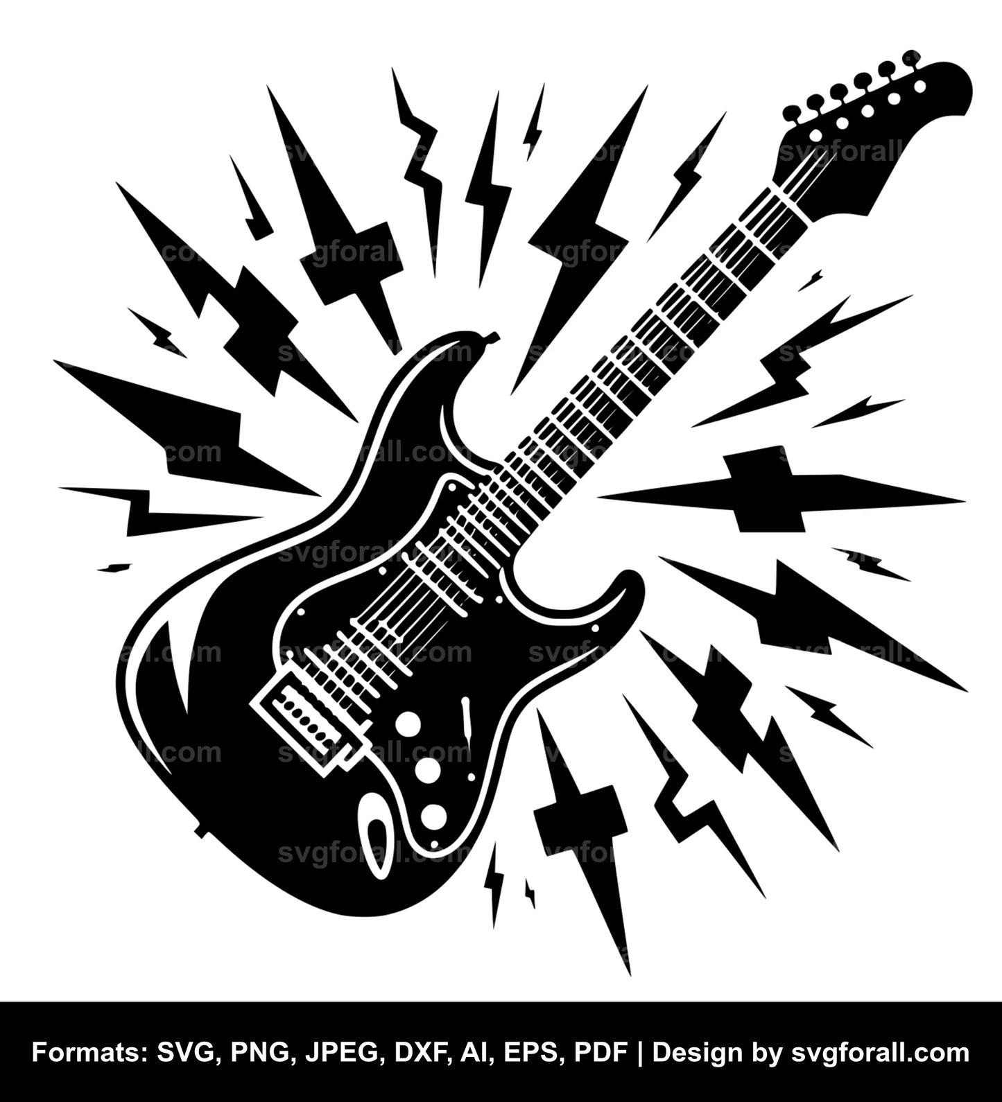 Electric Guitar Vector SVG