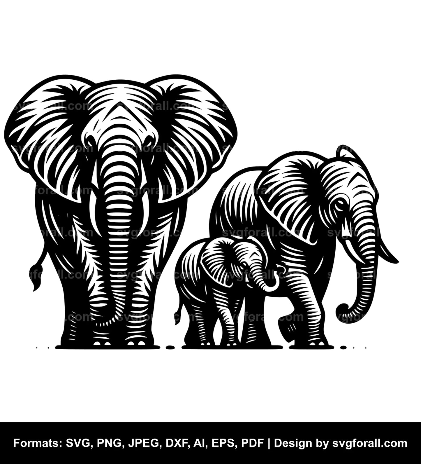 Elephant Family SVG