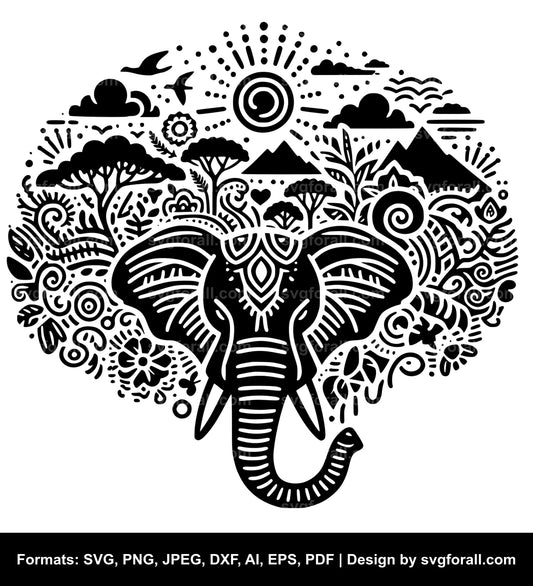 Elephant SVG File