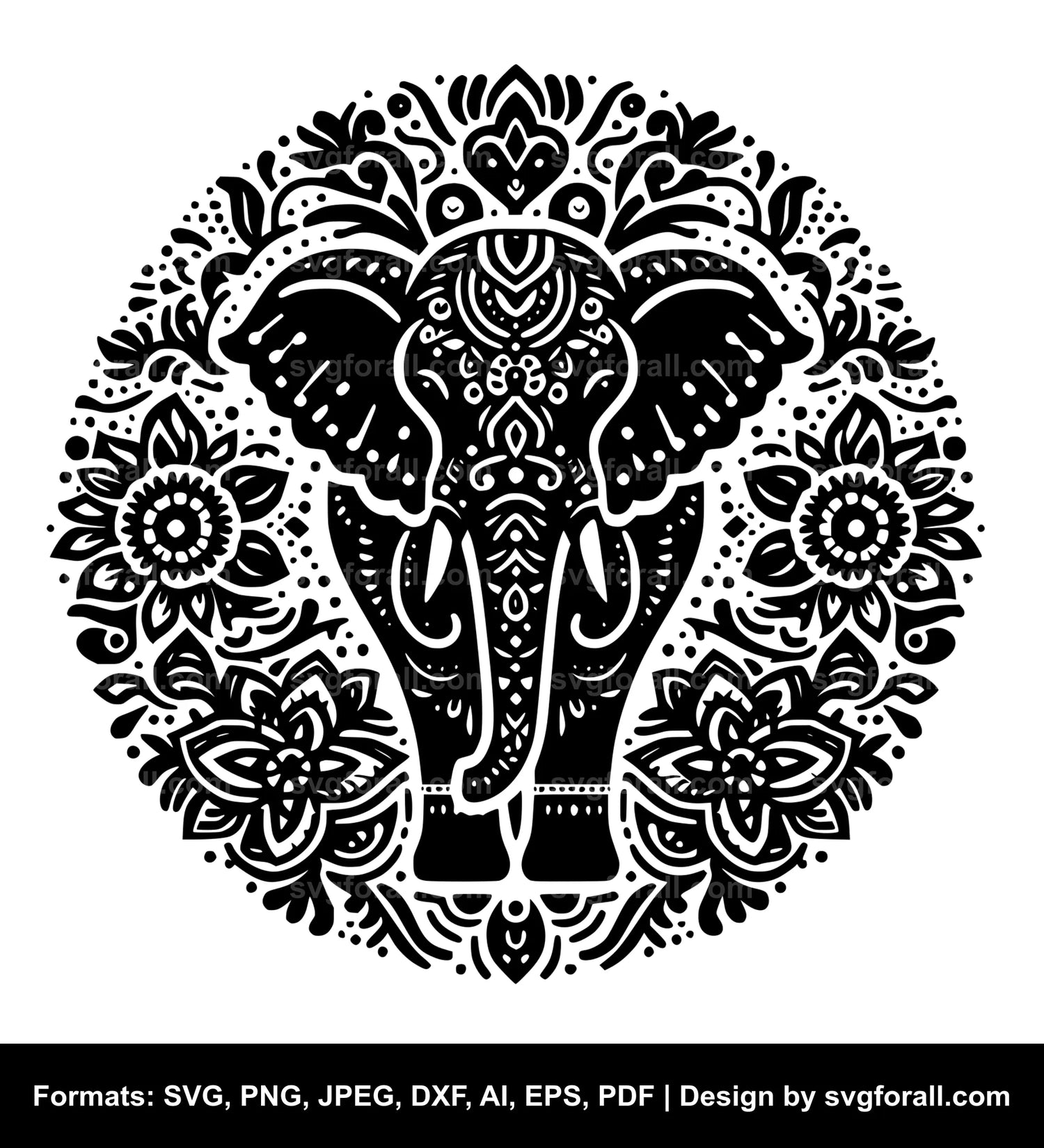 Elephant SVG Vector Design