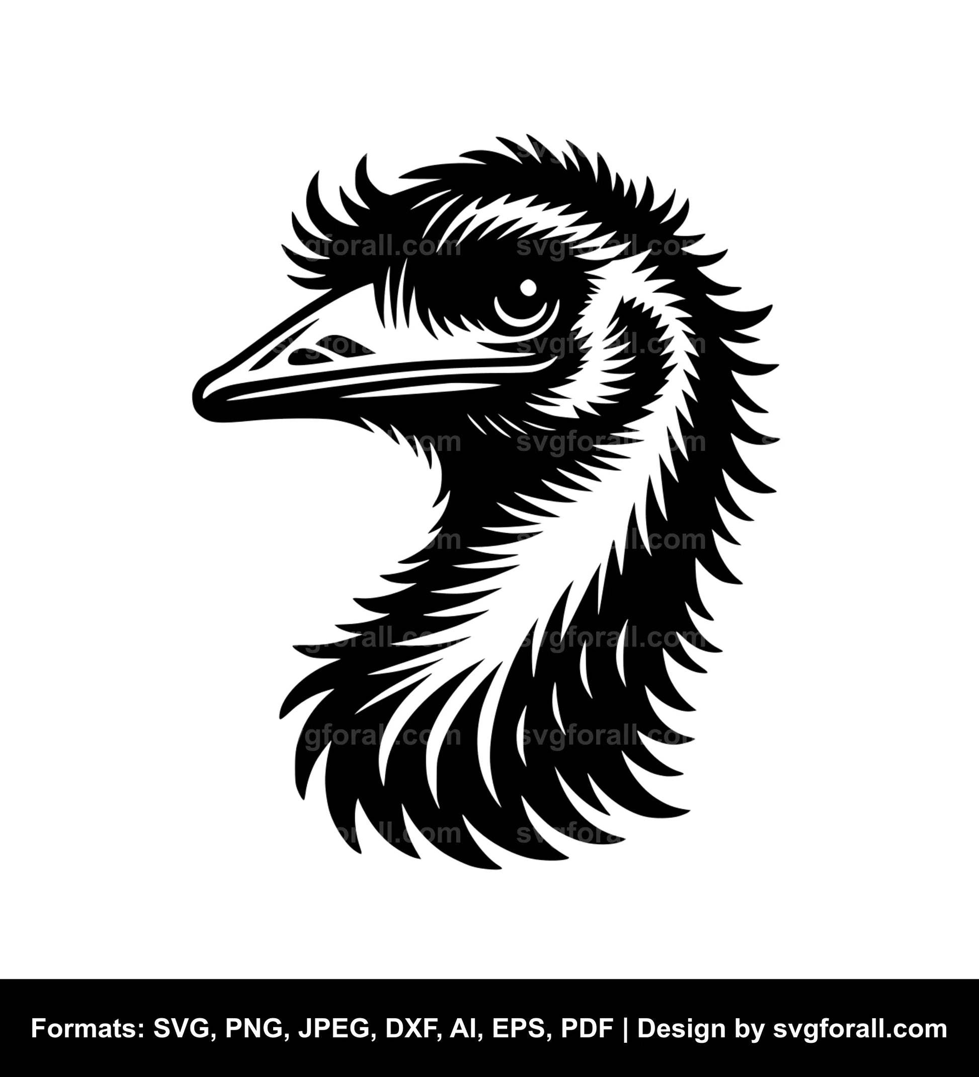 Emu Bird SVG Design