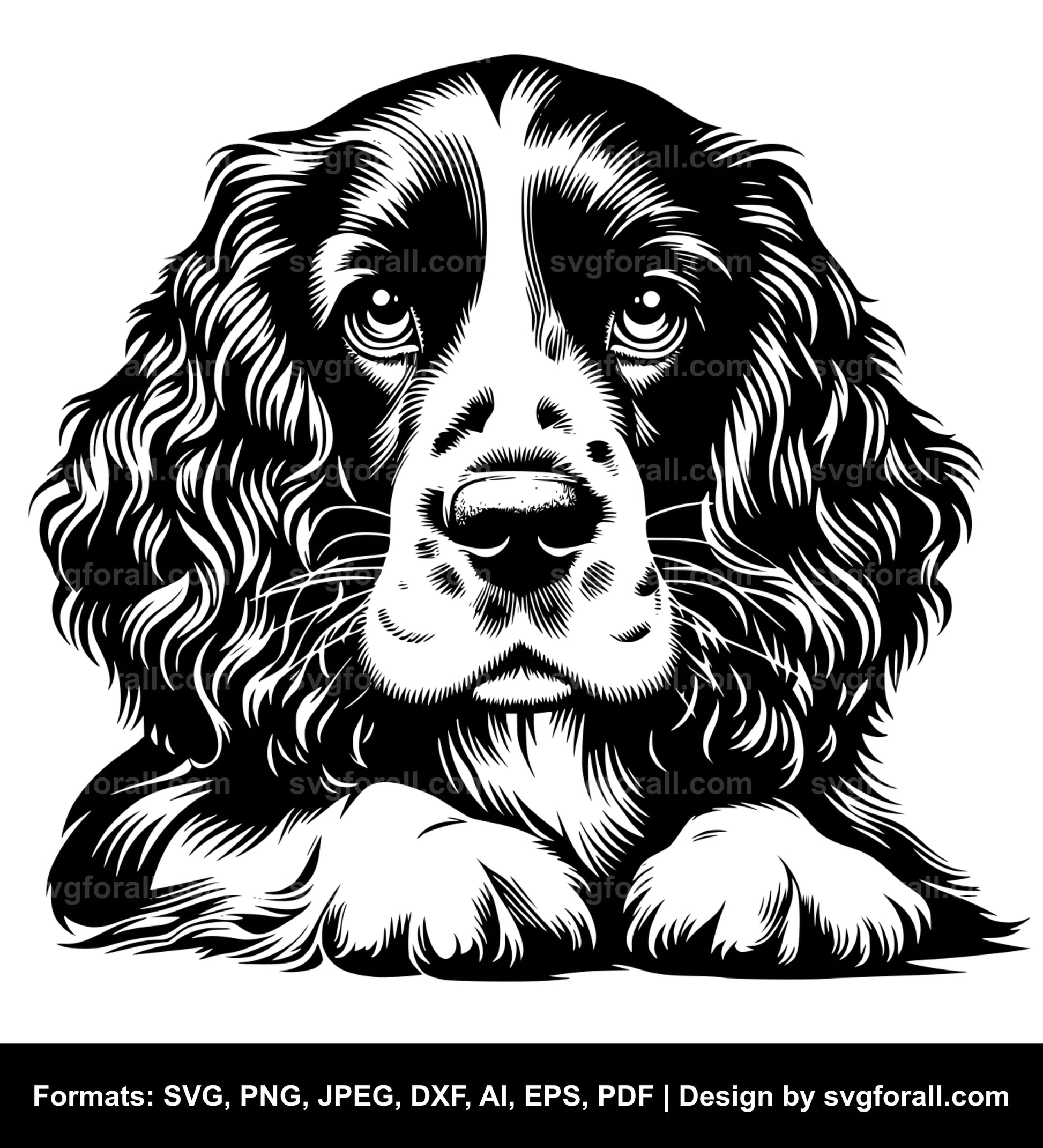 English Cocker Spaniel Dog SVG File