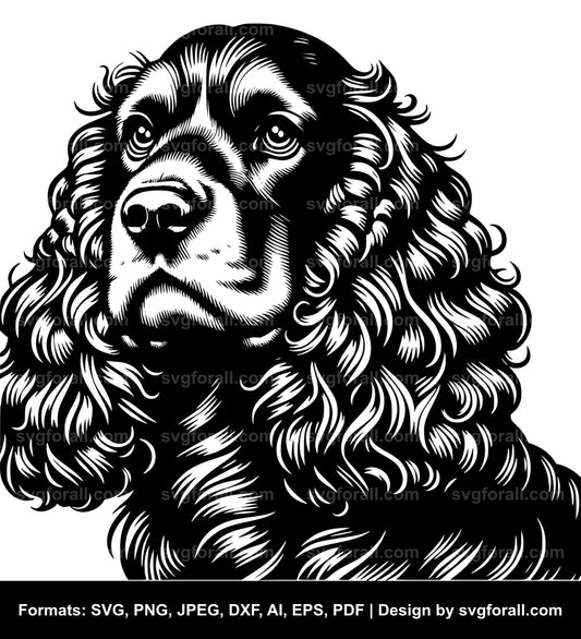 English Cocker Spaniel Dog SVG PNG