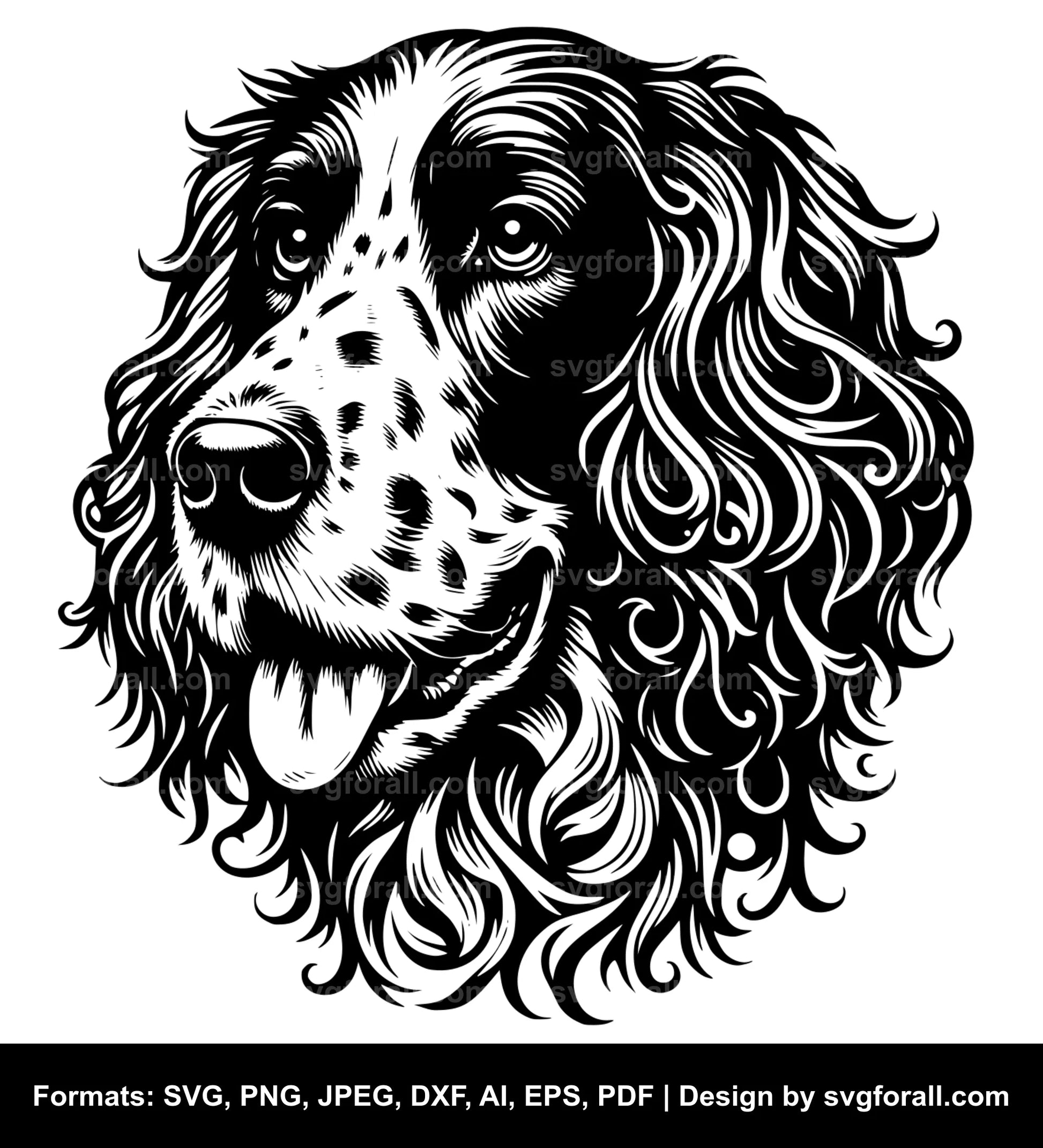 English Setter Dog SVG