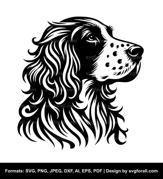 English Setter Dog SVG Design