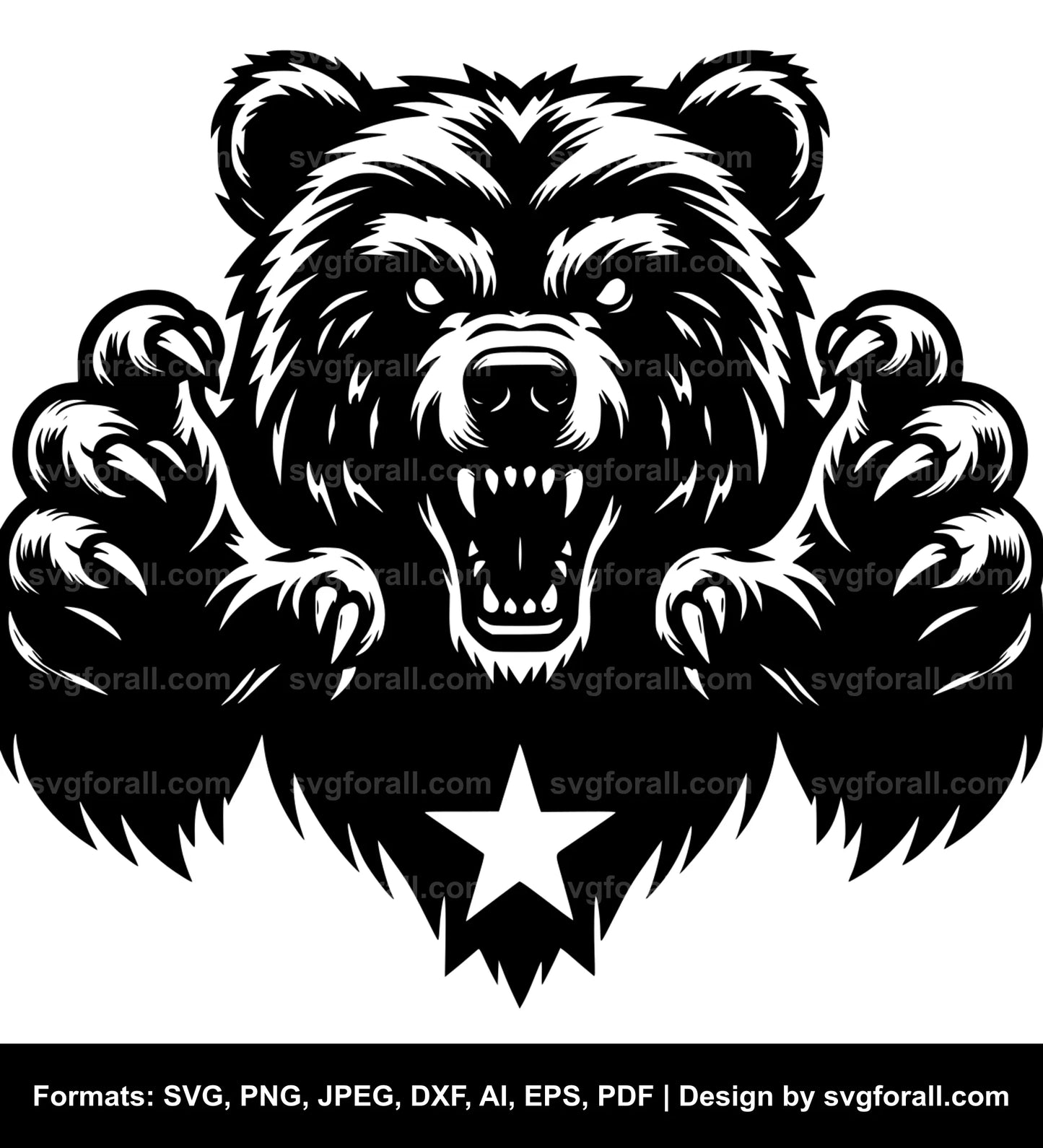 Evil Bear Cricut SVG