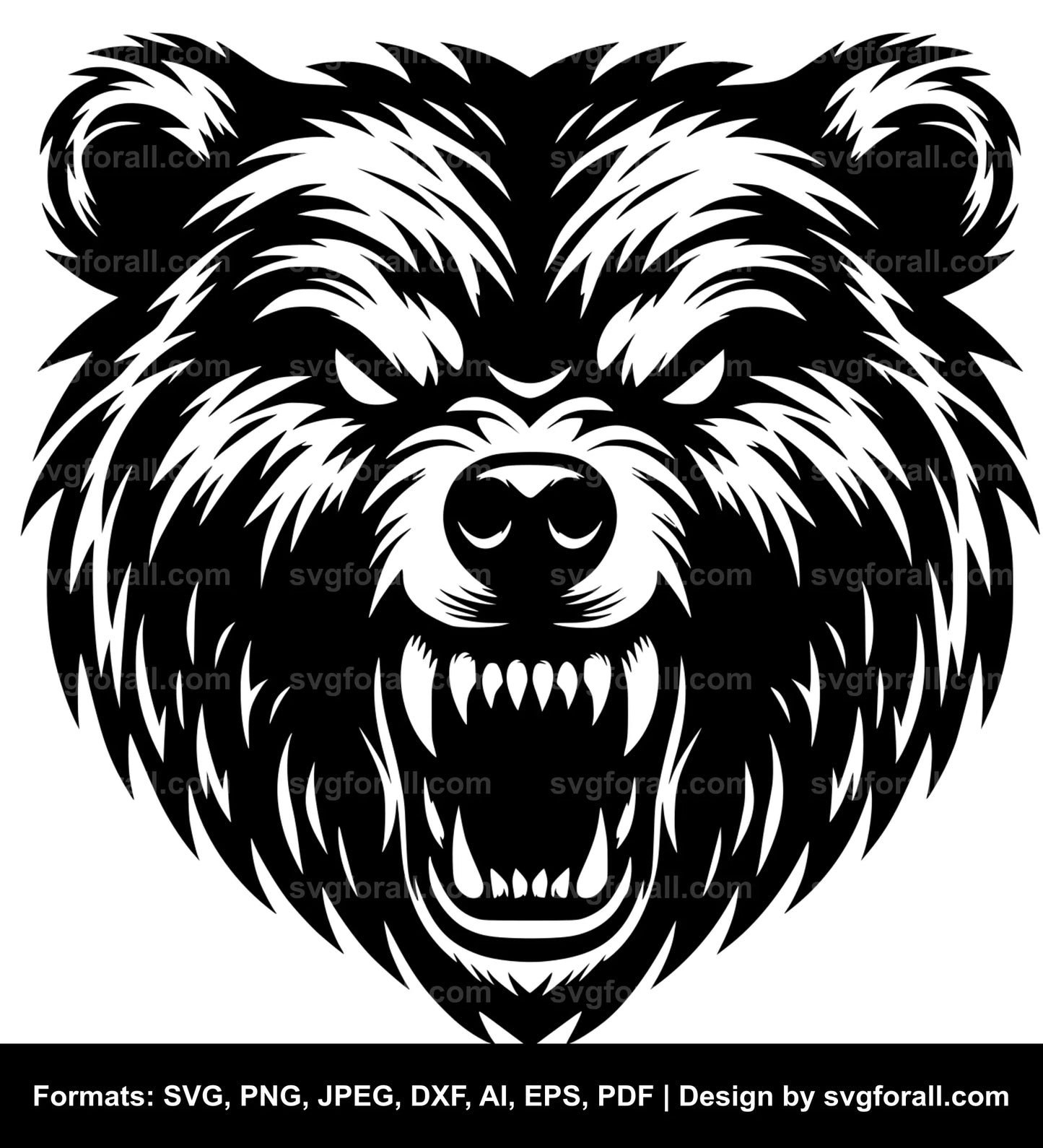 Evil Bear SVG Clipart