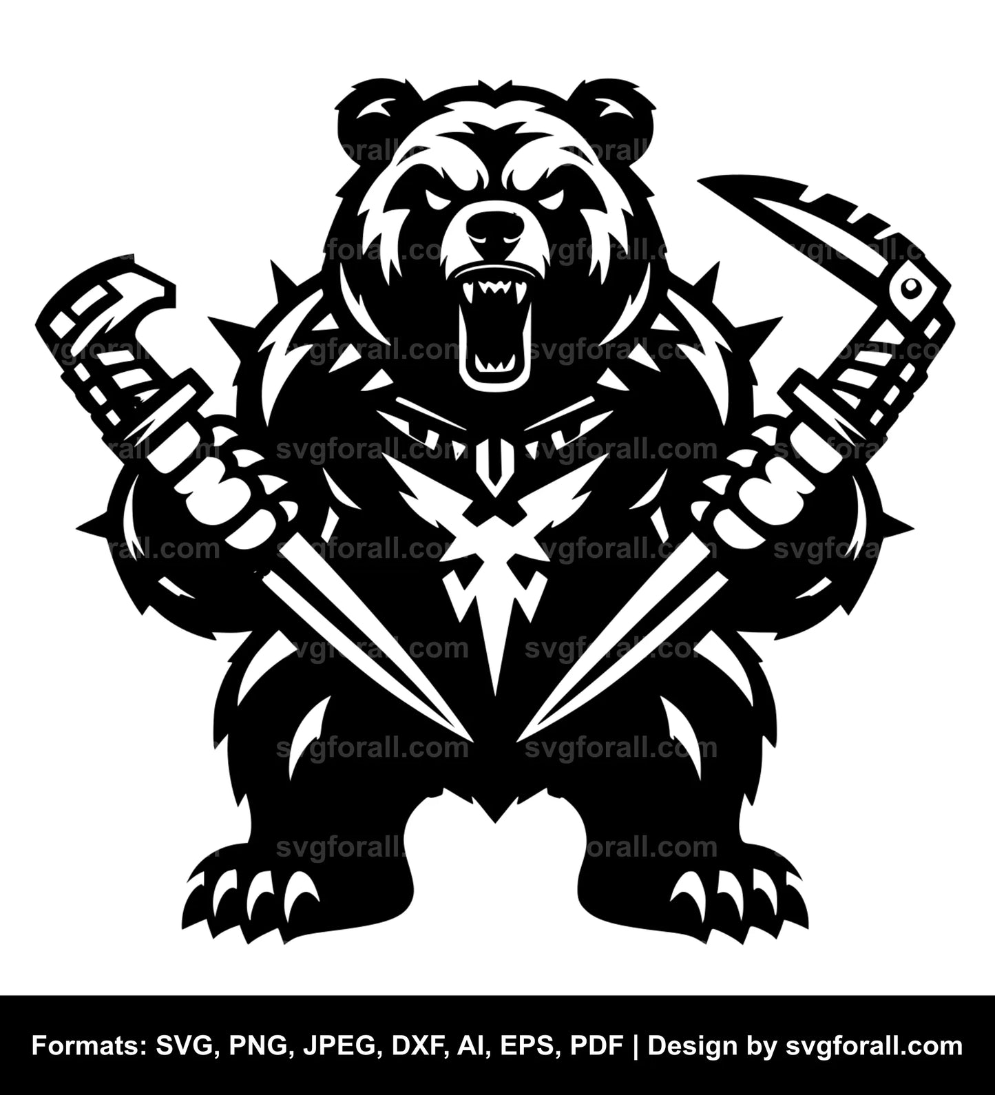 Evil Bear SVG Design