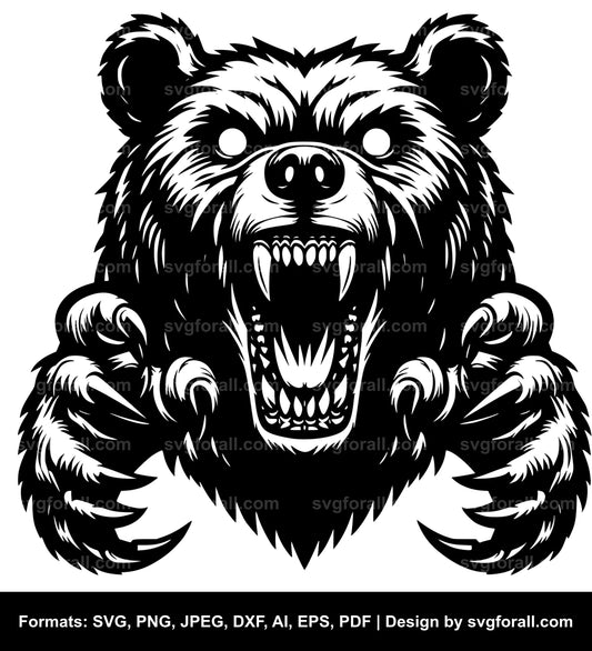 Evil Bear SVG File