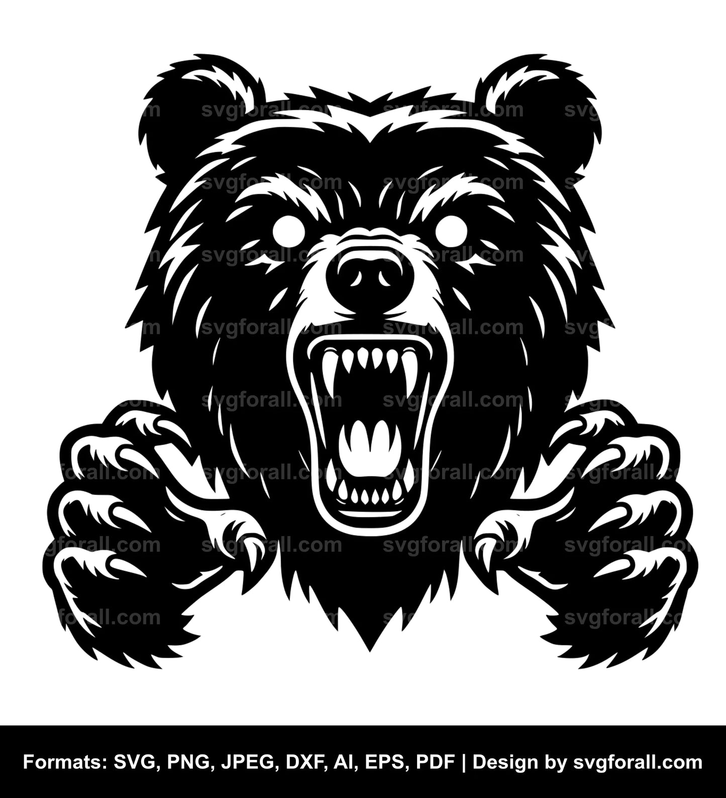 Evil Bear Vector SVG