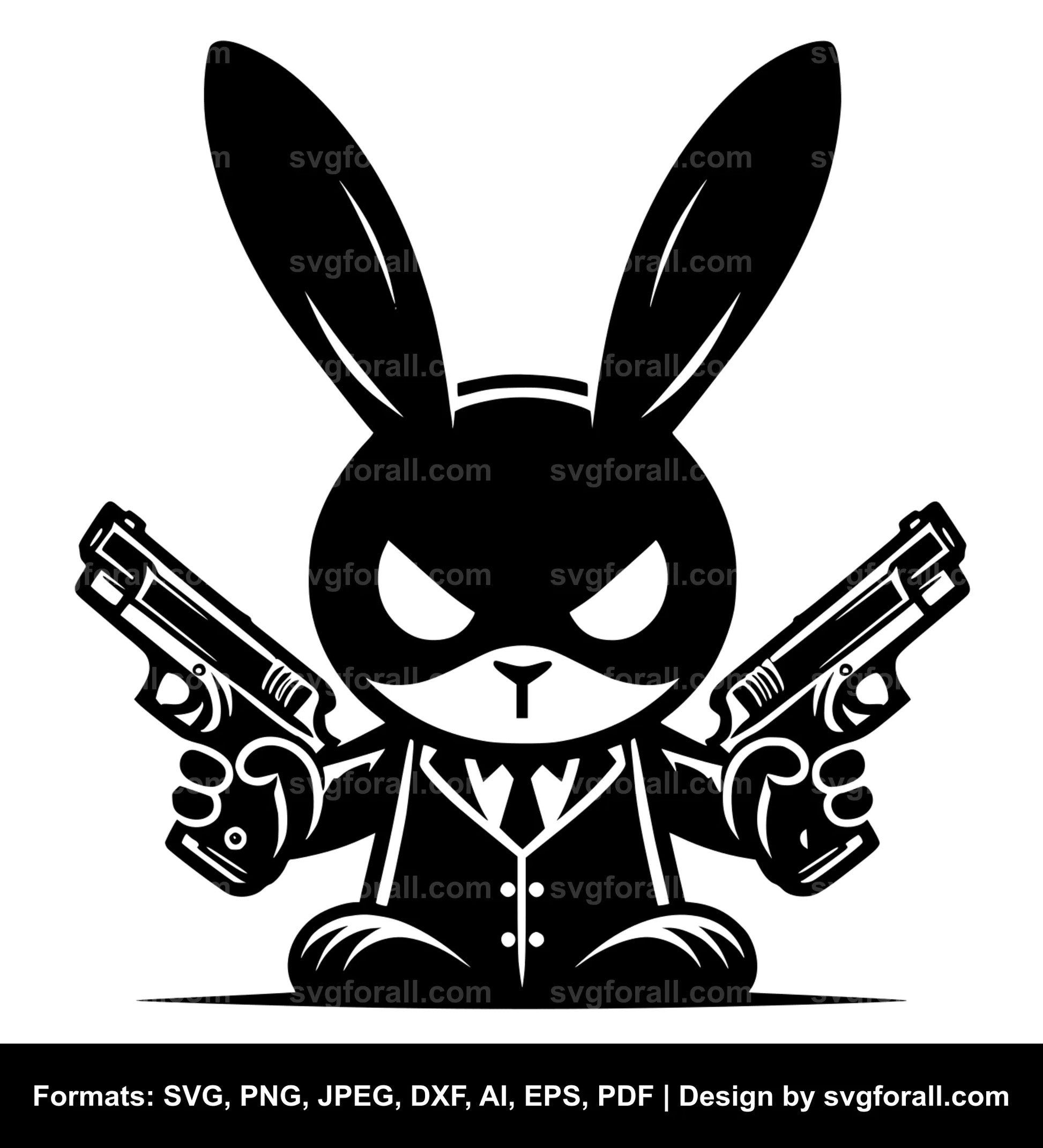 Evil Bunny SVG Vector