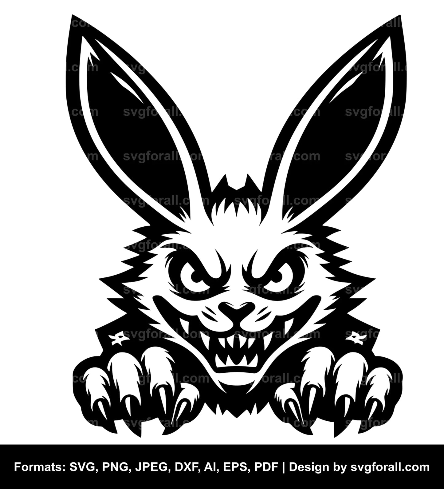 Evil Bunny Vector SVG